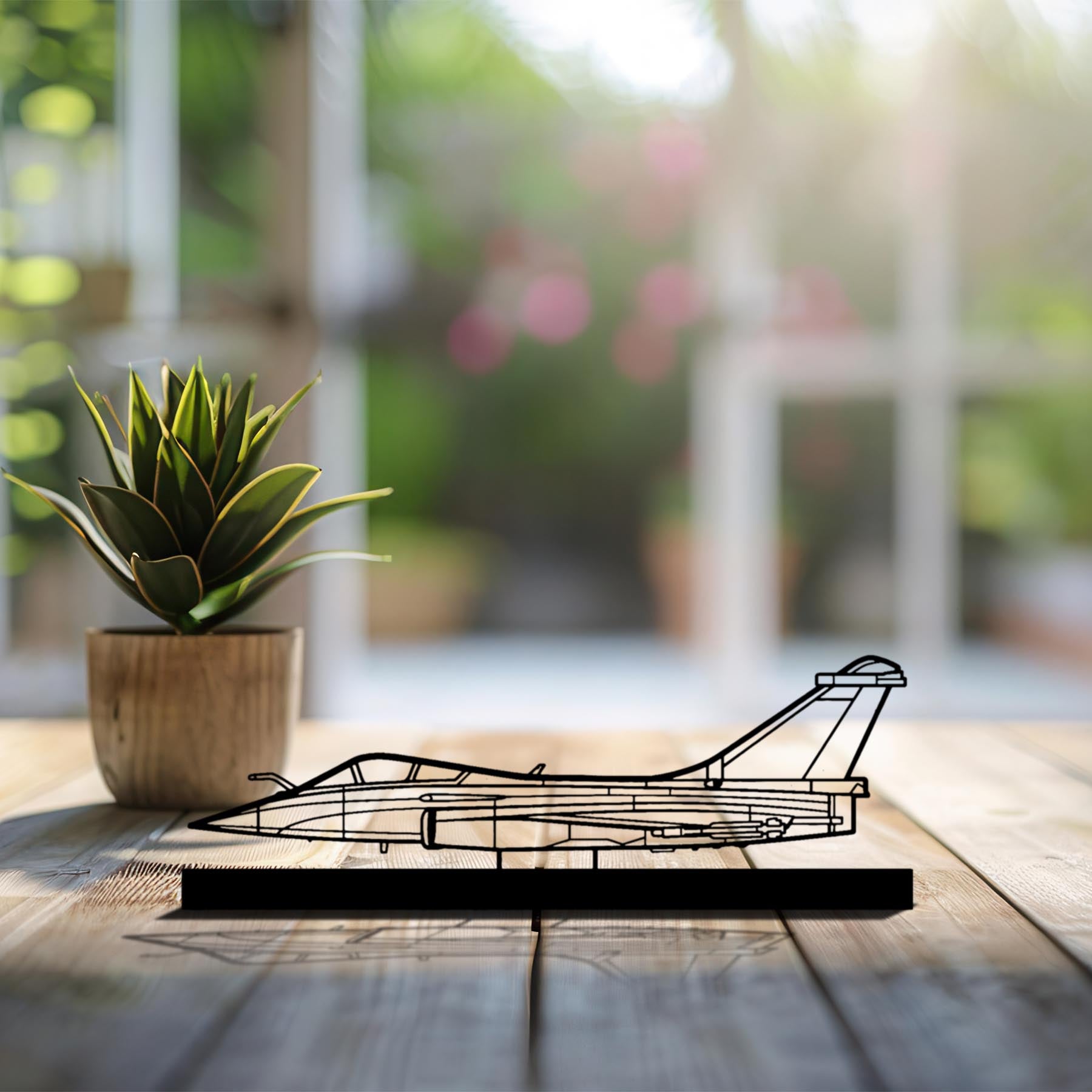 Rafale C Silhouette Metal Art Stand