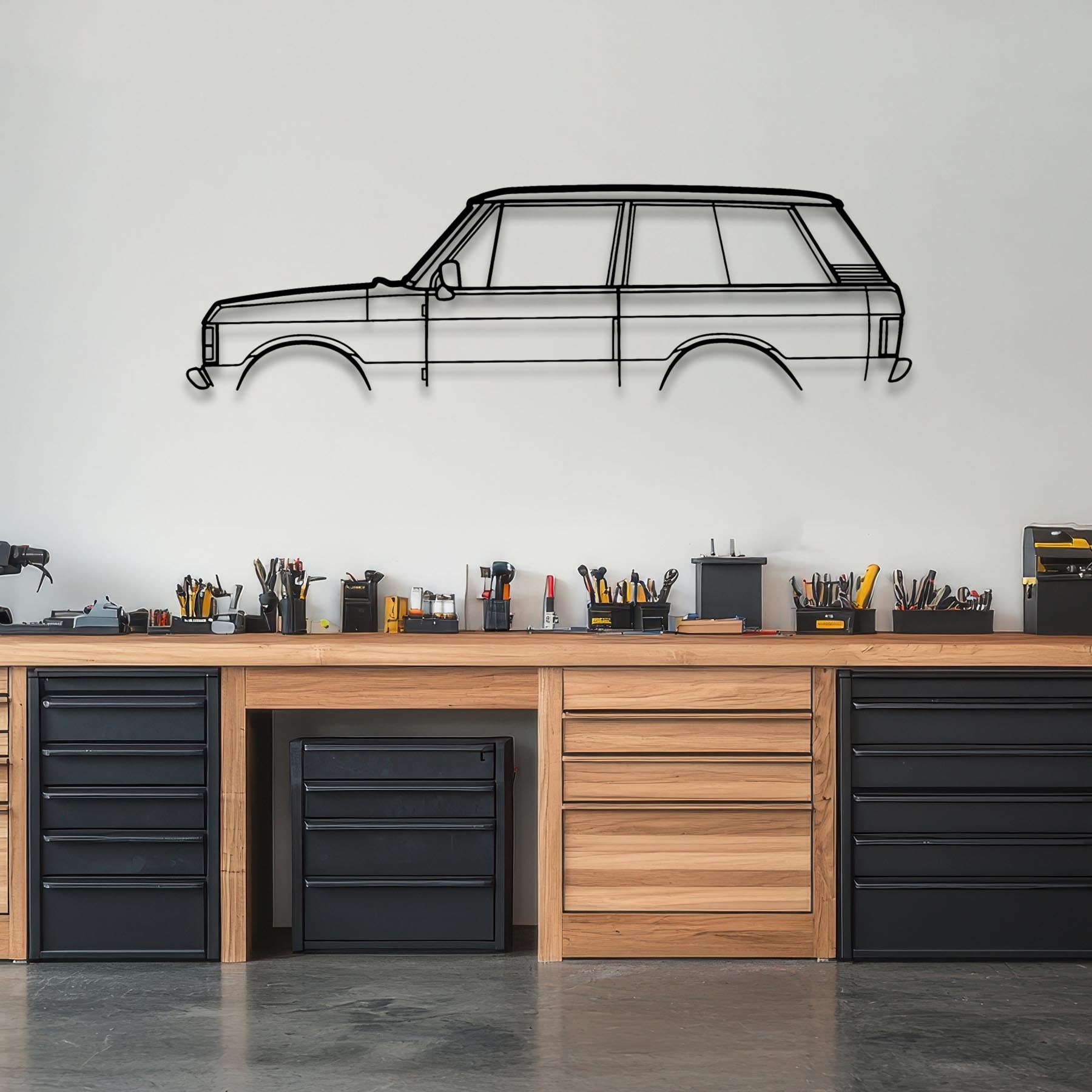 Range Classic 2 Doors Classic Silhouette Metal Wall Art