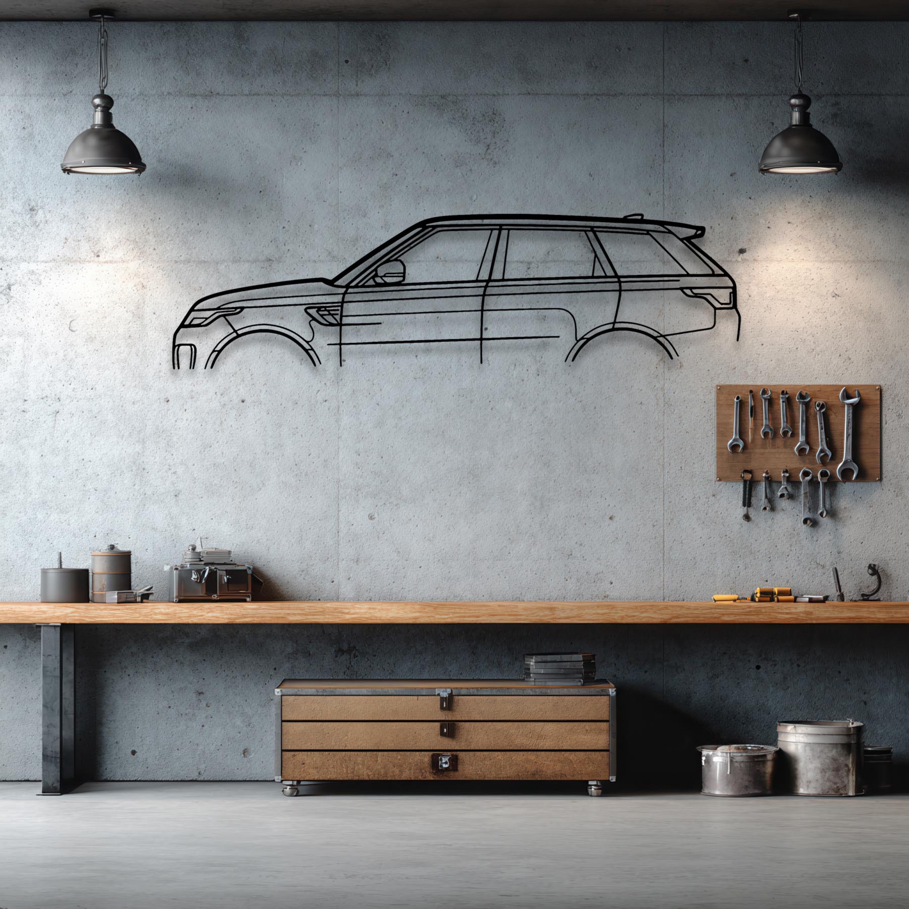Range SVR Classic Silhouette Metal Wall Art