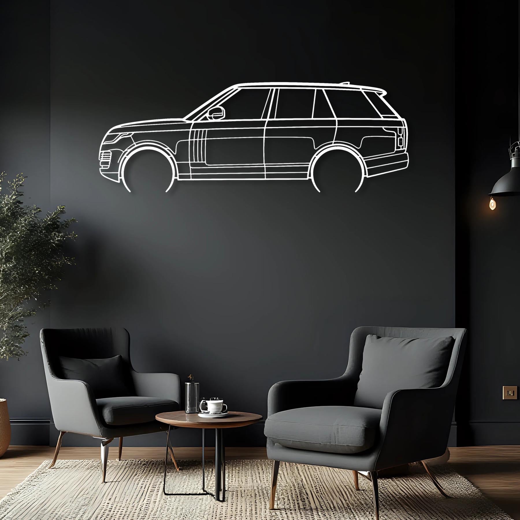 Range Vogue 2021 Detailed Silhouette Metal Wall Art