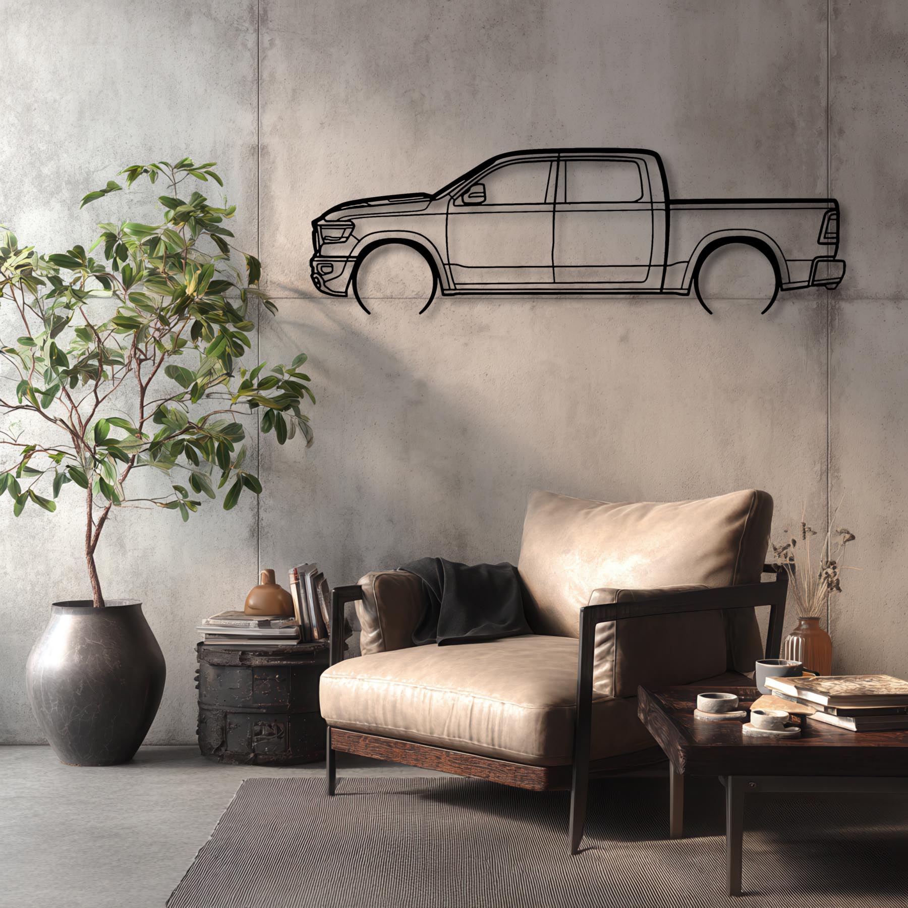 Rebel Detailed Silhouette Metal Wall Art