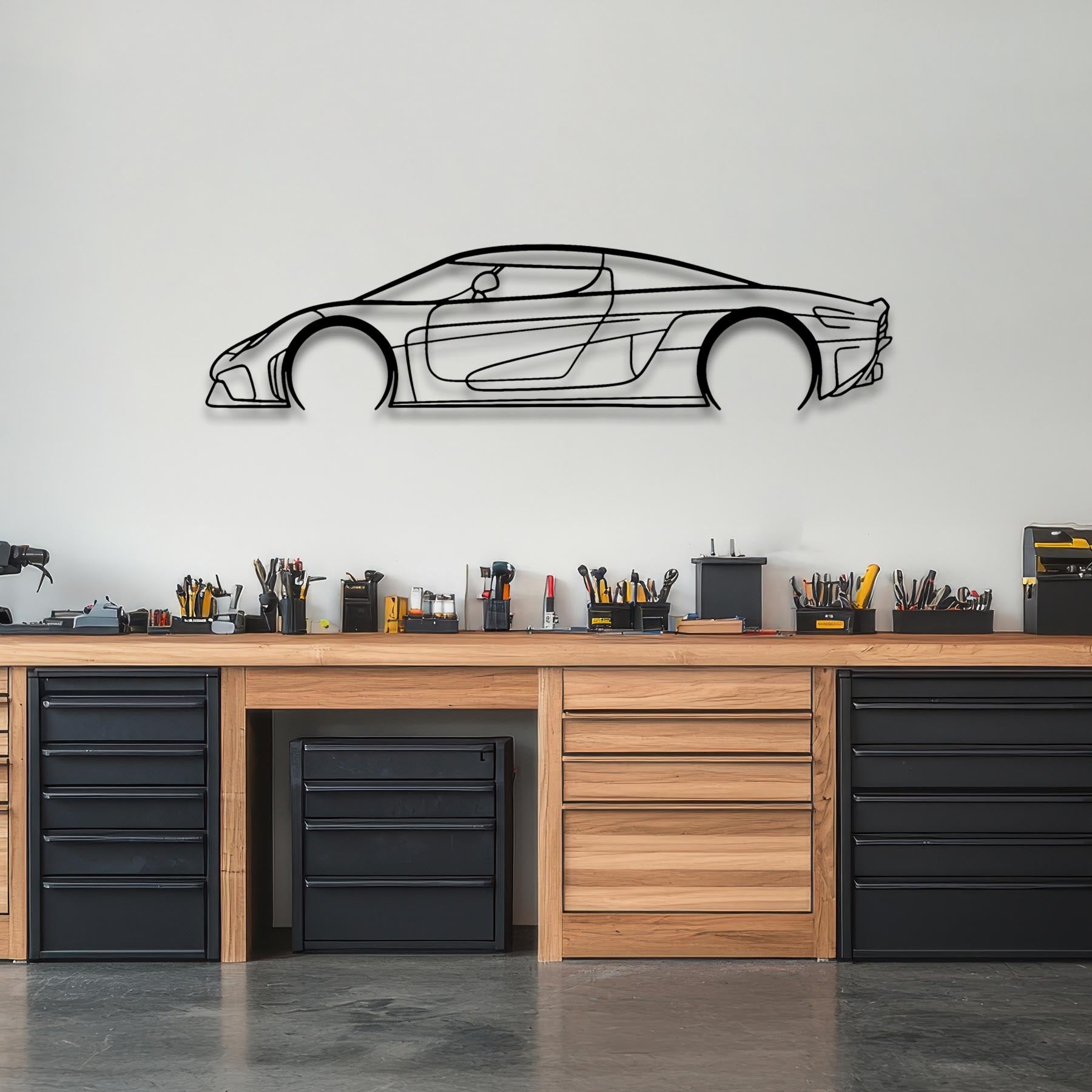 Regera Detailed Silhouette Metal Wall Art
