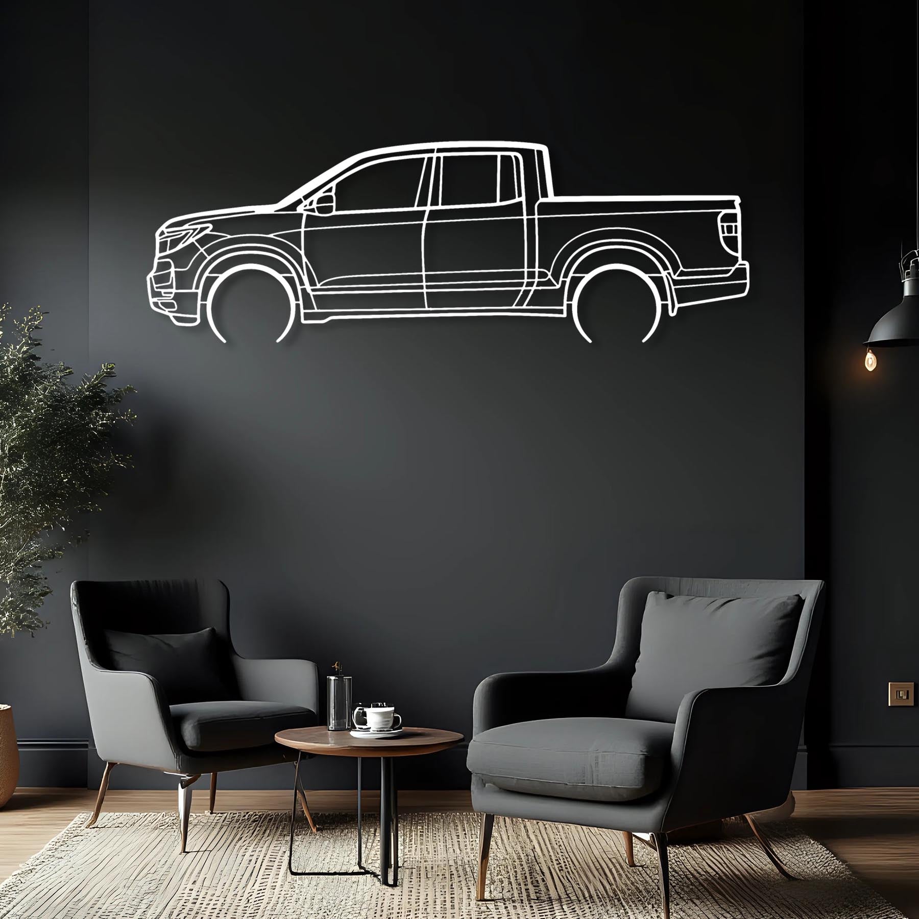 Ridgeline 2022 Detailed Silhouette Metal Wall Art
