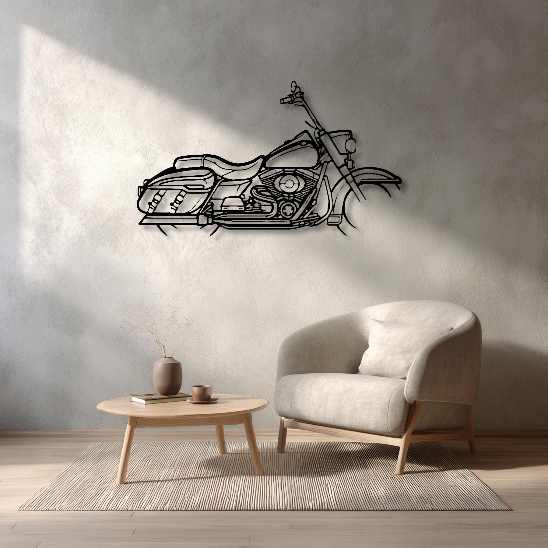 Road King Classic Silhouette Metal Wall Art