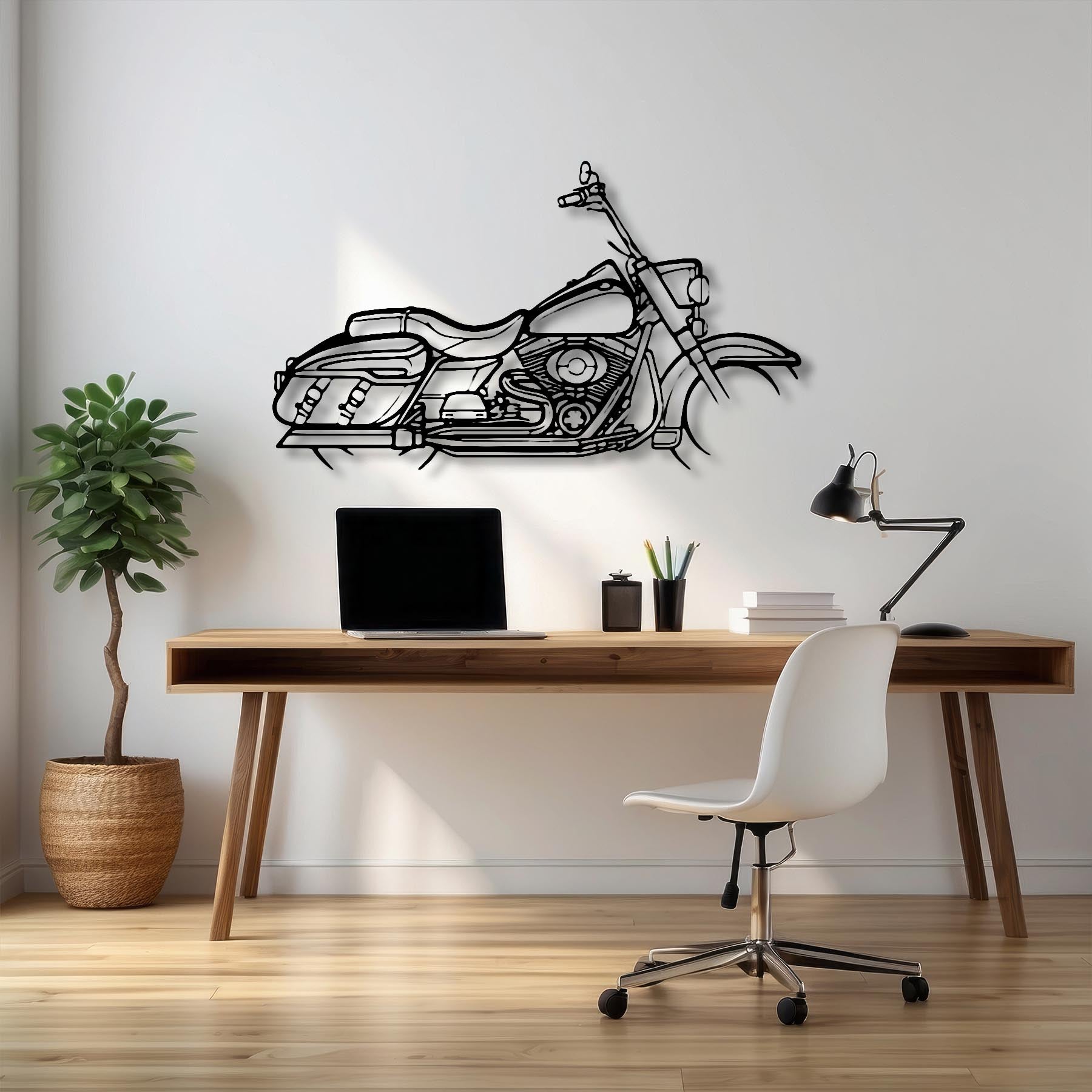 Road King Classic Silhouette Metal Wall Art
