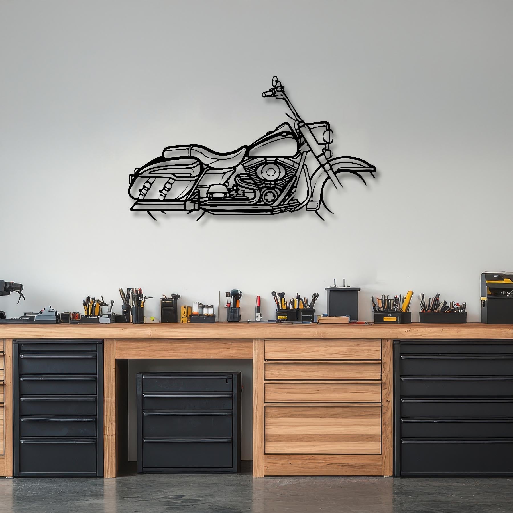 Road King Classic Silhouette Metal Wall Art