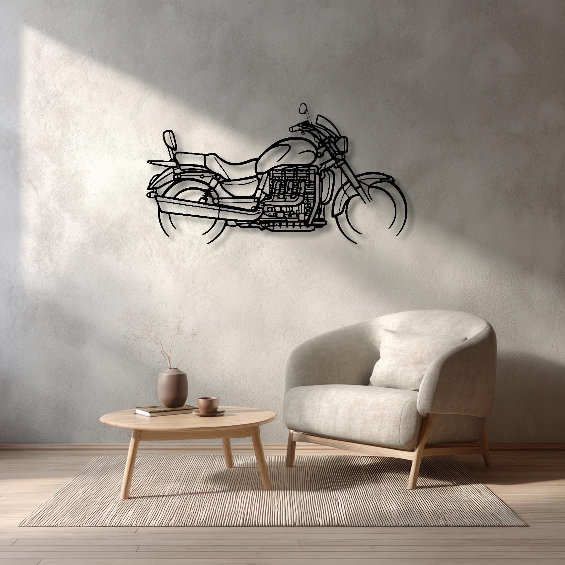 Rocket 3 Silhouette Metal Wall Art