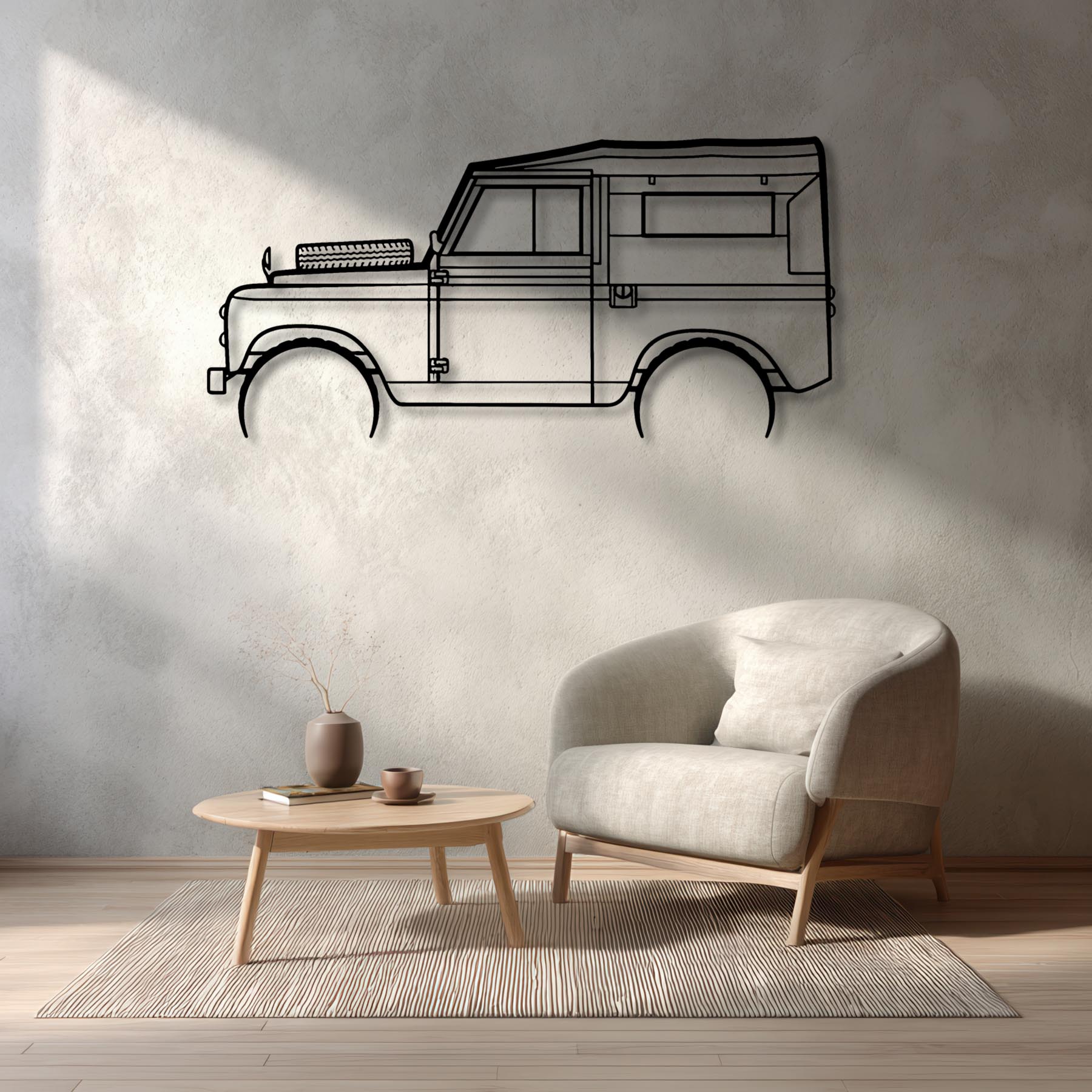 Rover Series 2 1961 Detailed Silhouette Metal Wall Art