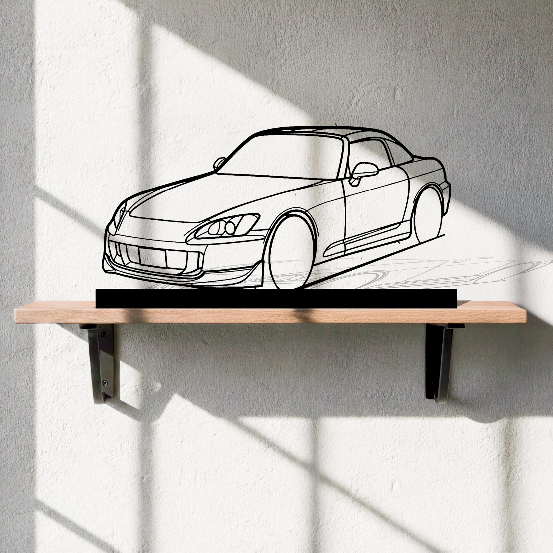 S2000 Hard Top Angle Silhouette Metal Art Stand
