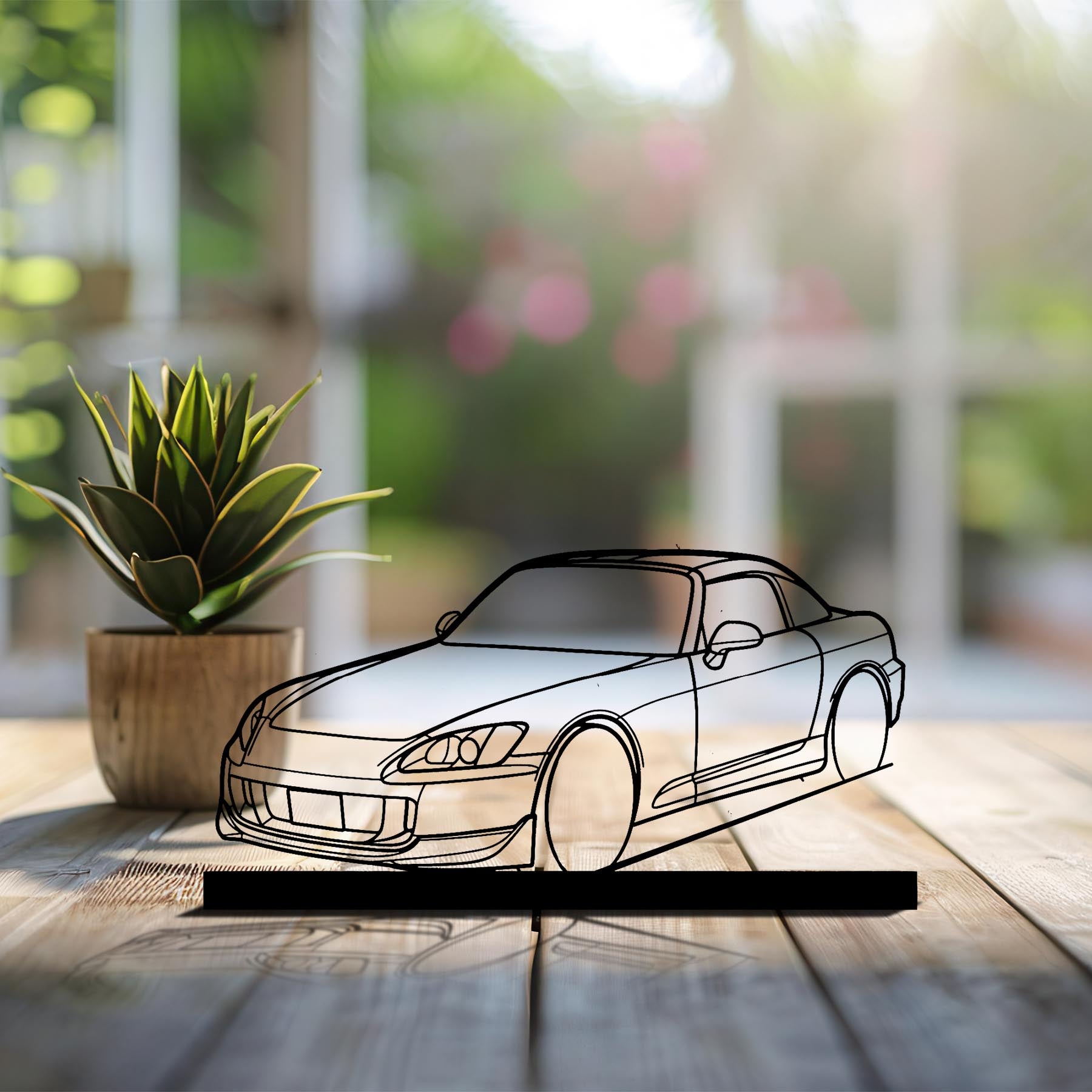 S2000 Hard Top Angle Silhouette Metal Art Stand