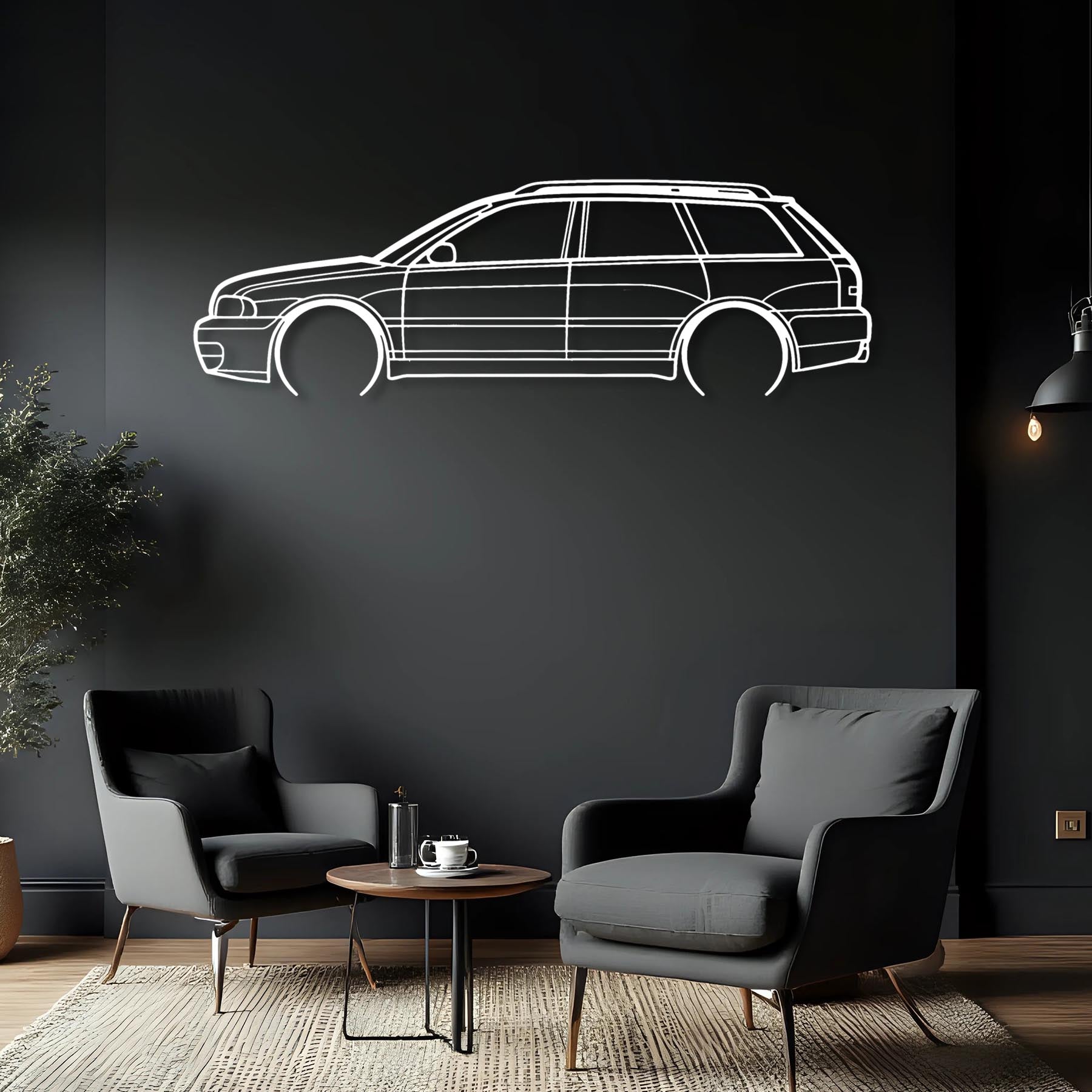 S4 Avant B5 Detailed Silhouette Metal Wall Art