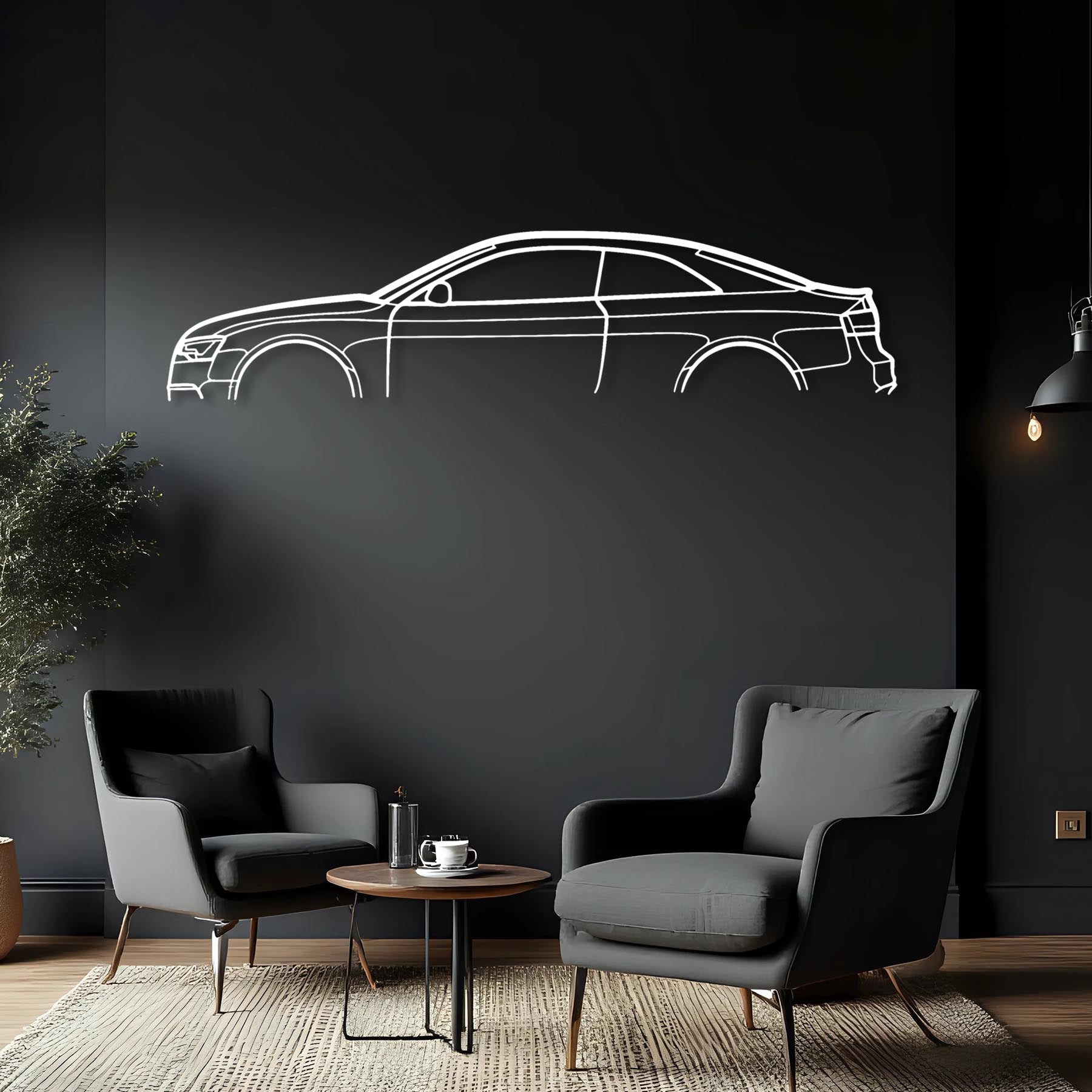 S5 Coupe mk1 Classic Silhouette Metal Wall Art