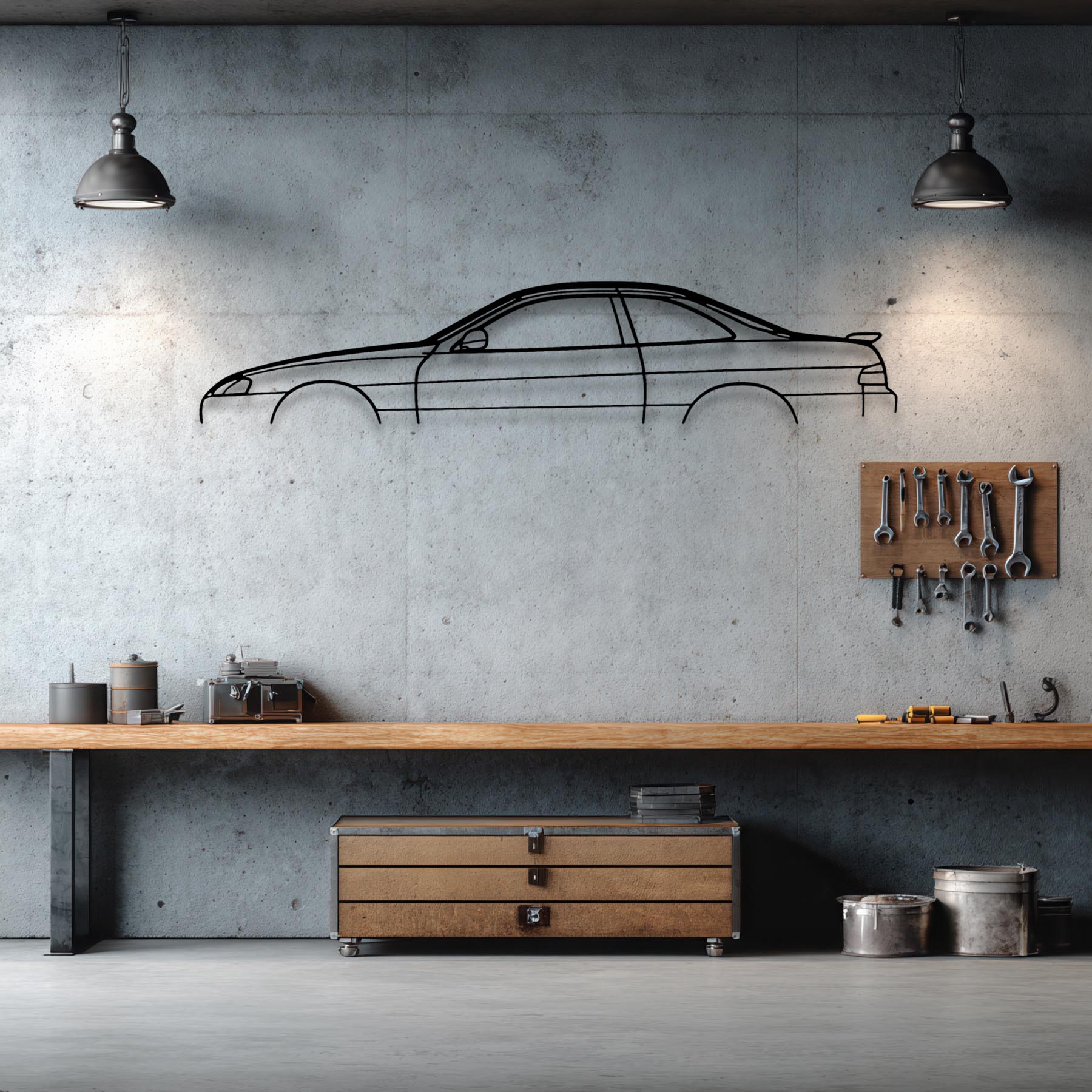 SC300 1999 Classic Silhouette Metal Wall Art