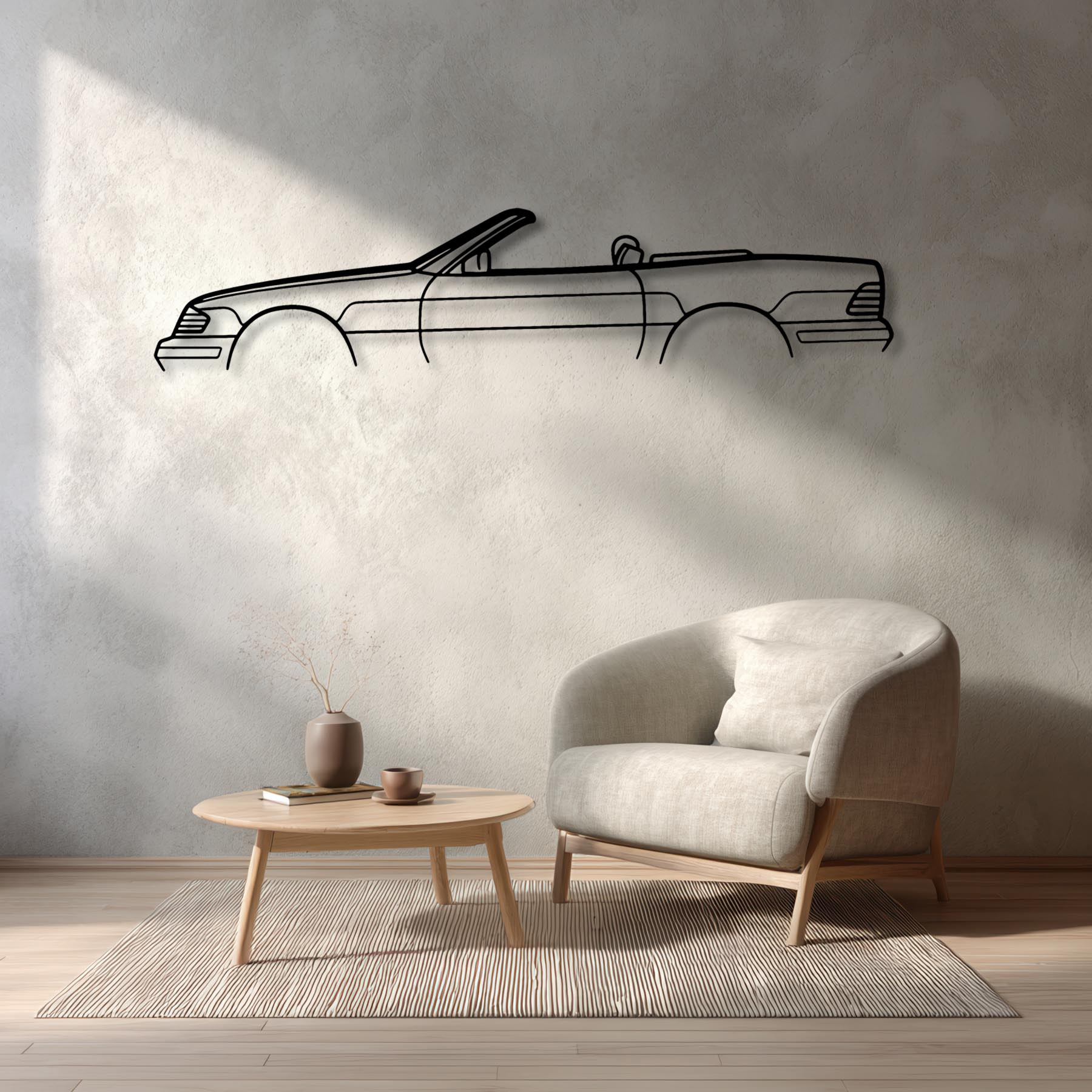 SL-Class R129 Classic Silhouette Metal Wall Art