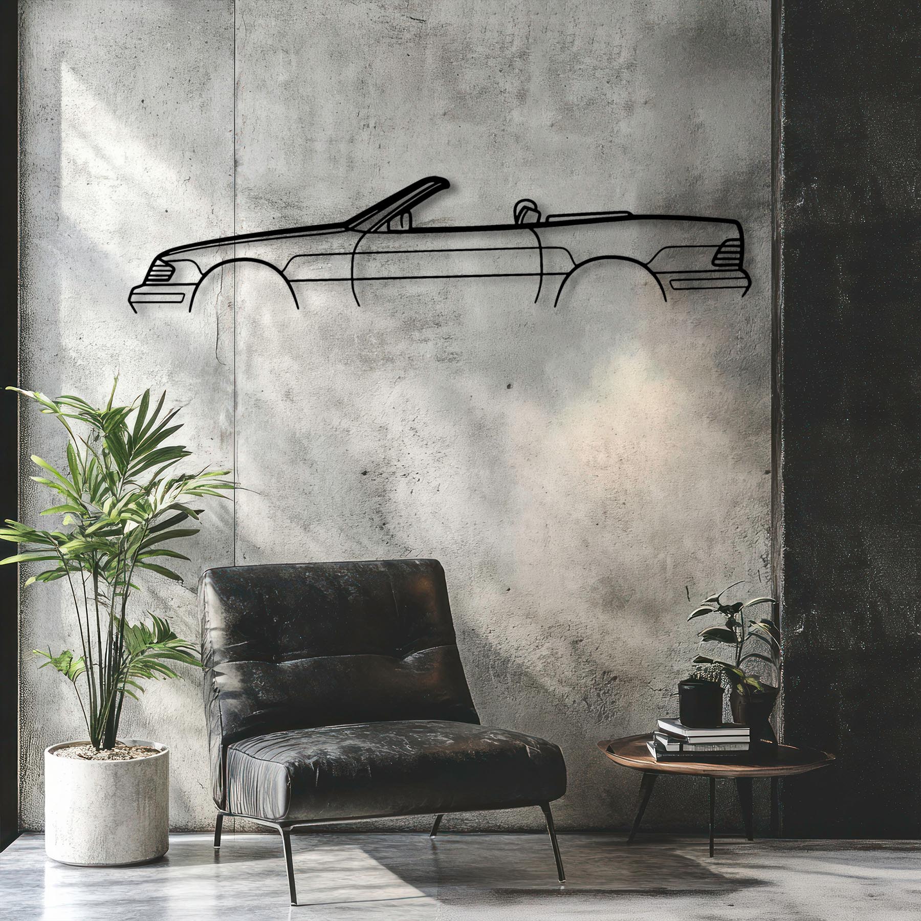 SL-Class R129 Classic Silhouette Metal Wall Art