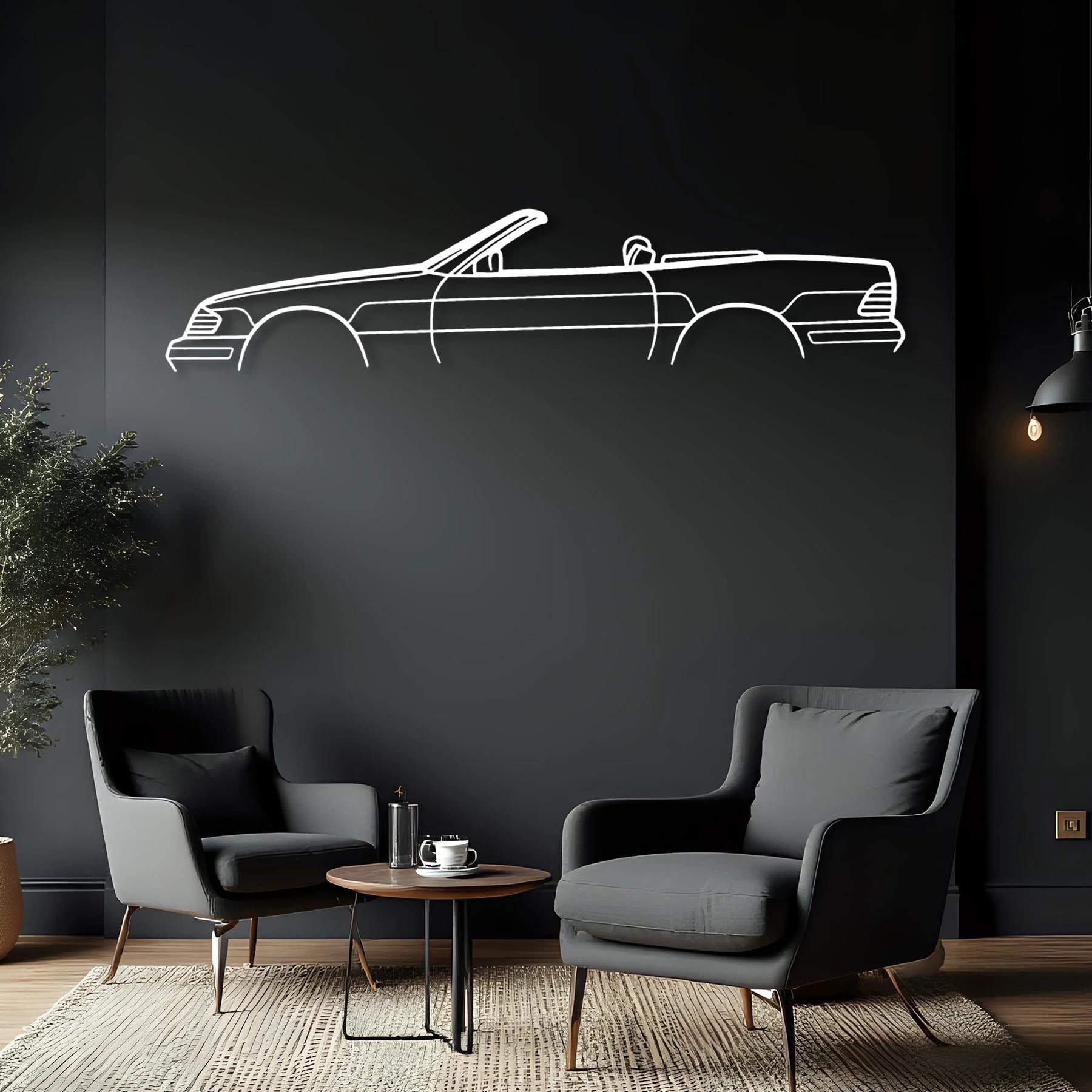 SL-Class R129 Classic Silhouette Metal Wall Art