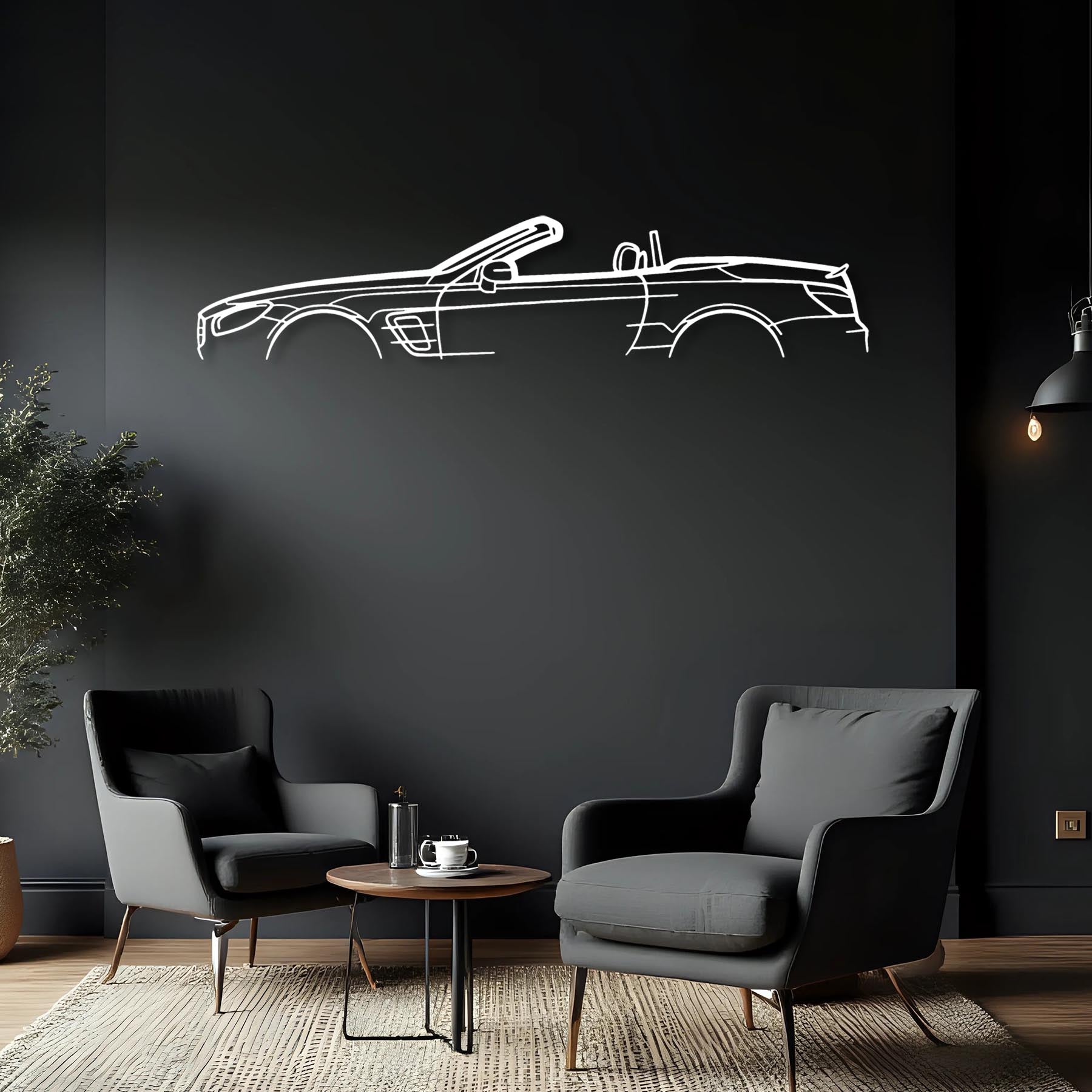SL450 2020 Classic Silhouette Metal Wall Art