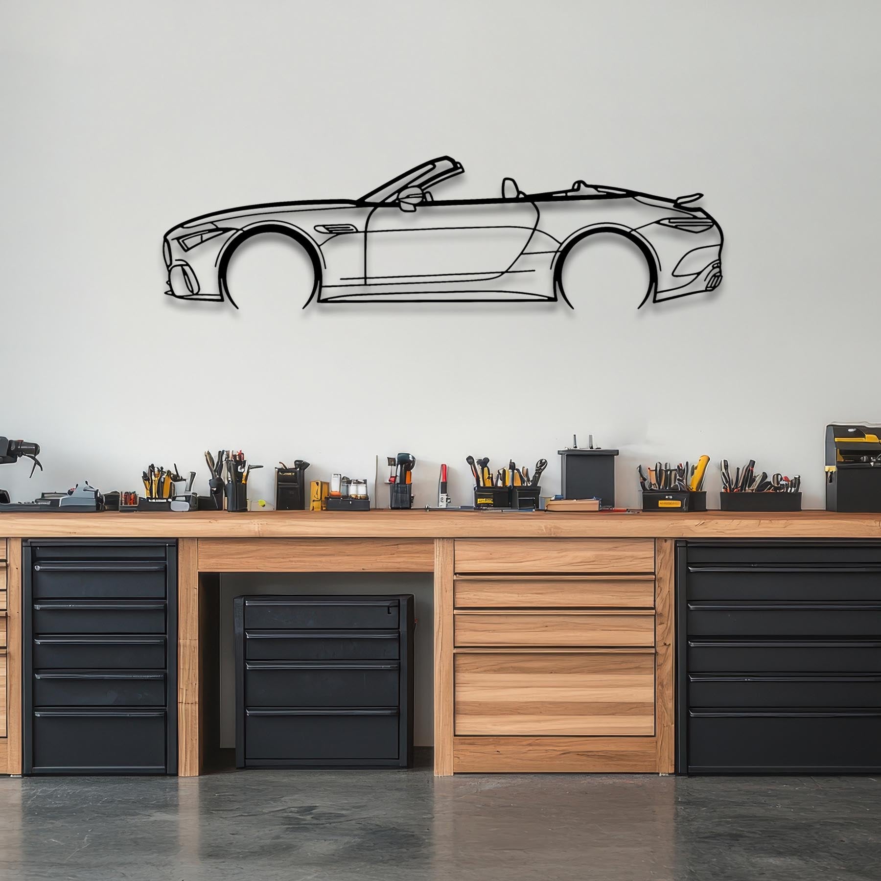 SL63 2022 Detailed Silhouette Metal Wall Art