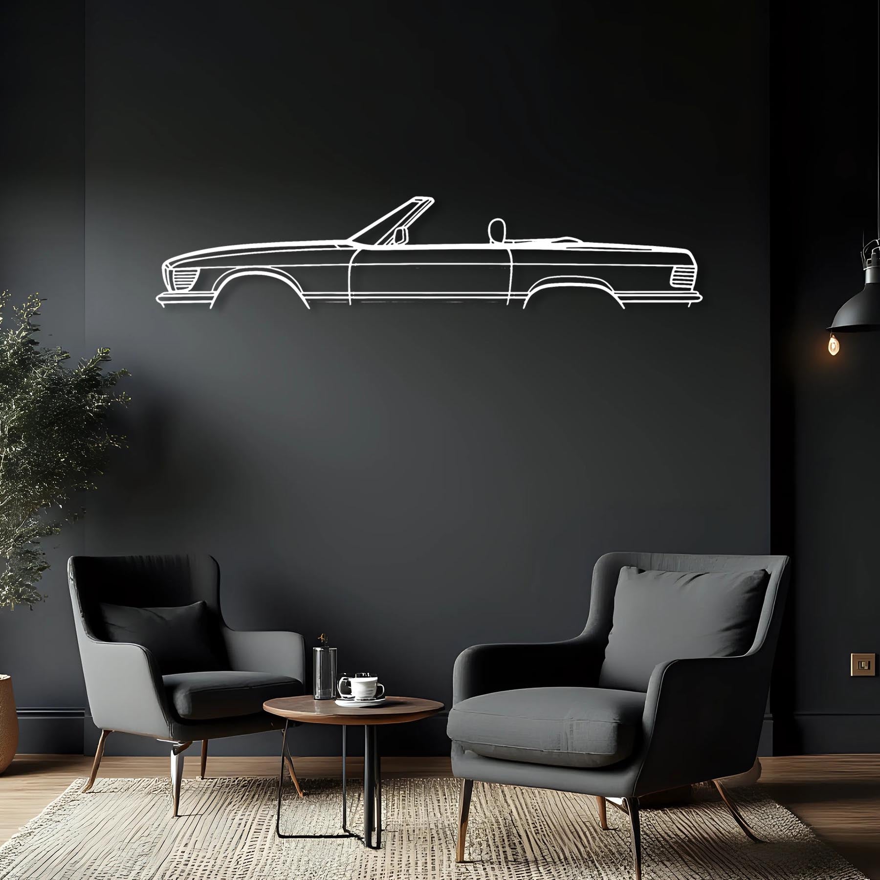 SL 560 1988 Classic Silhouette Metal Wall Art