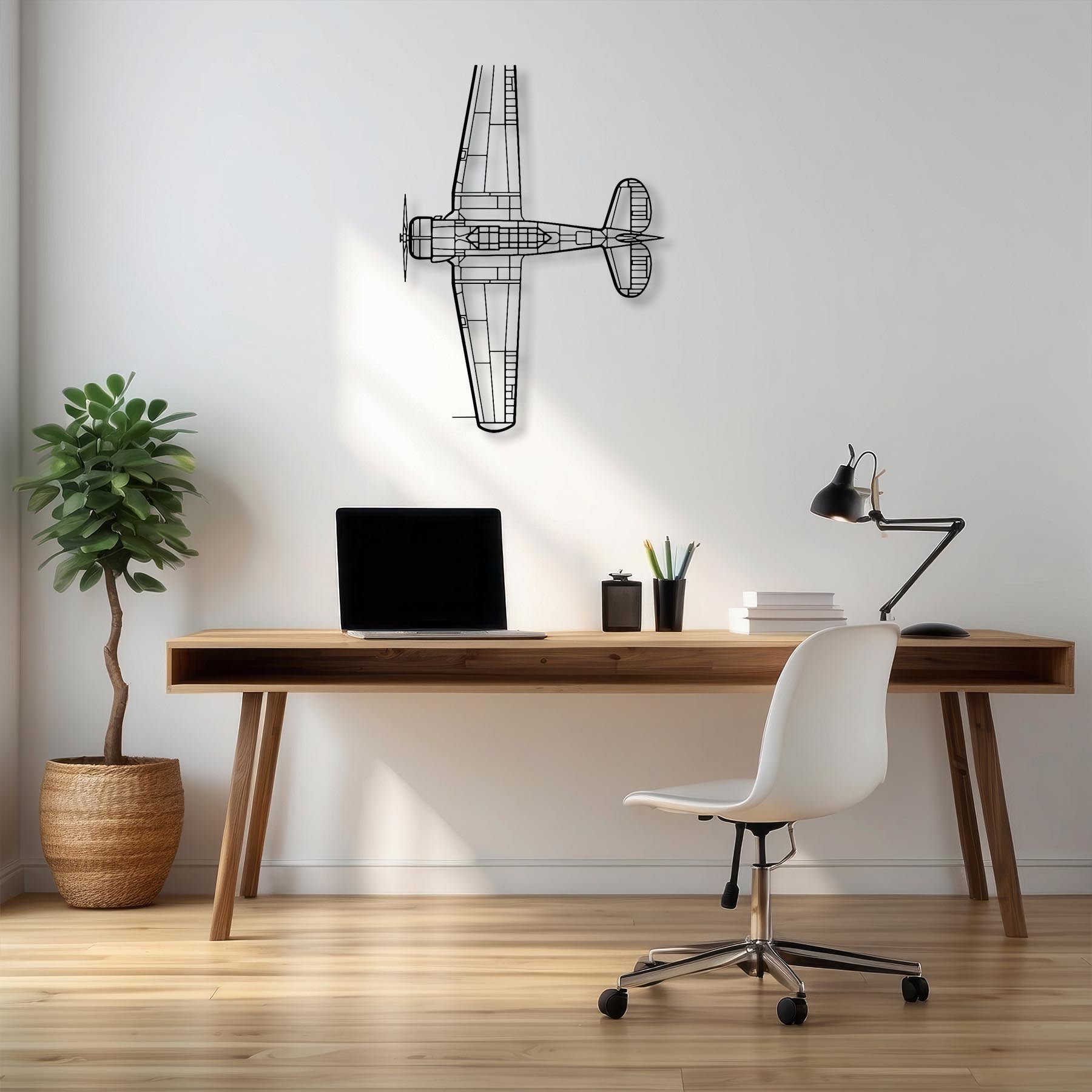 SNJ-5 Texan TOP Metal Aircraft Wall Art - NCP0344