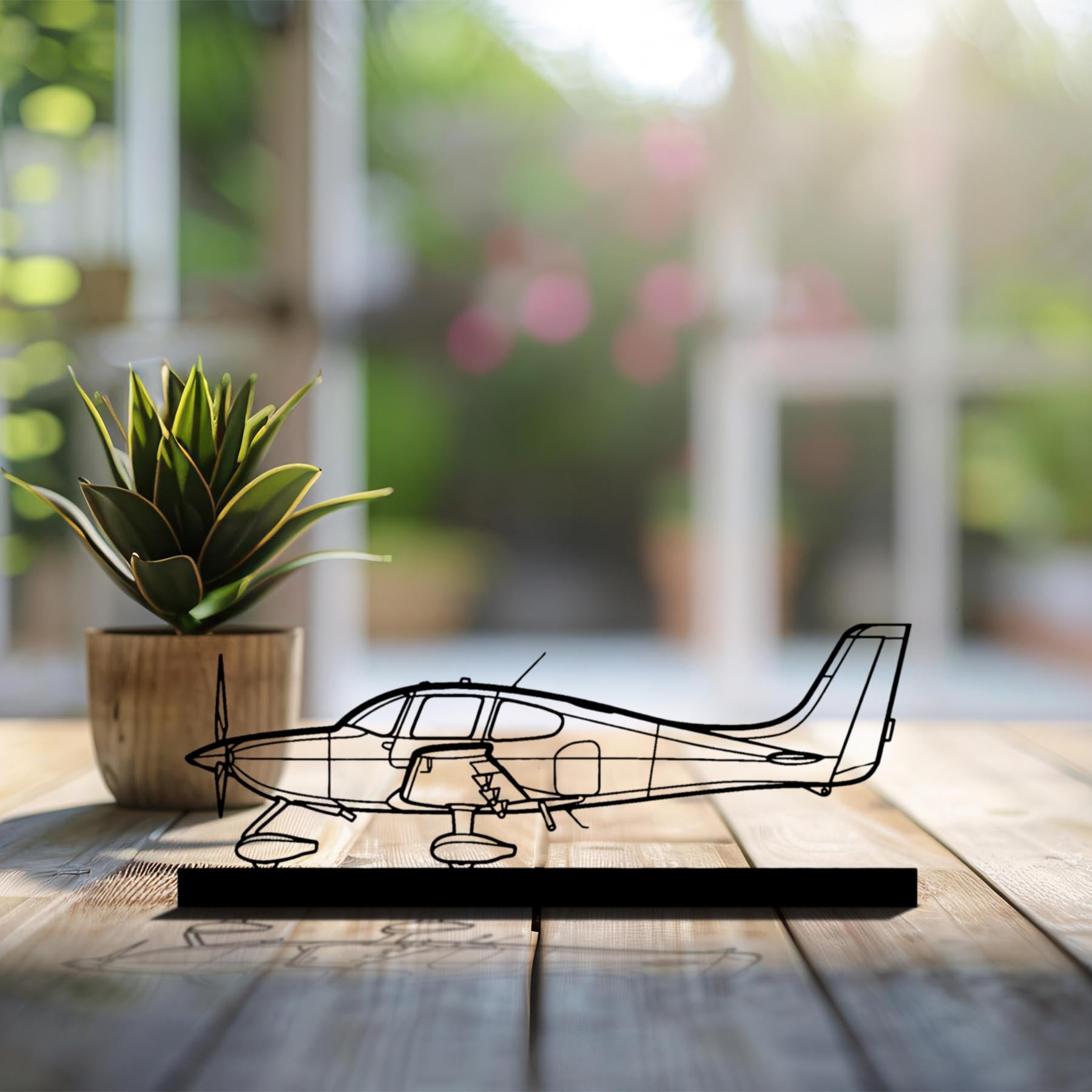 SR22 Silhouette Metal Art Stand