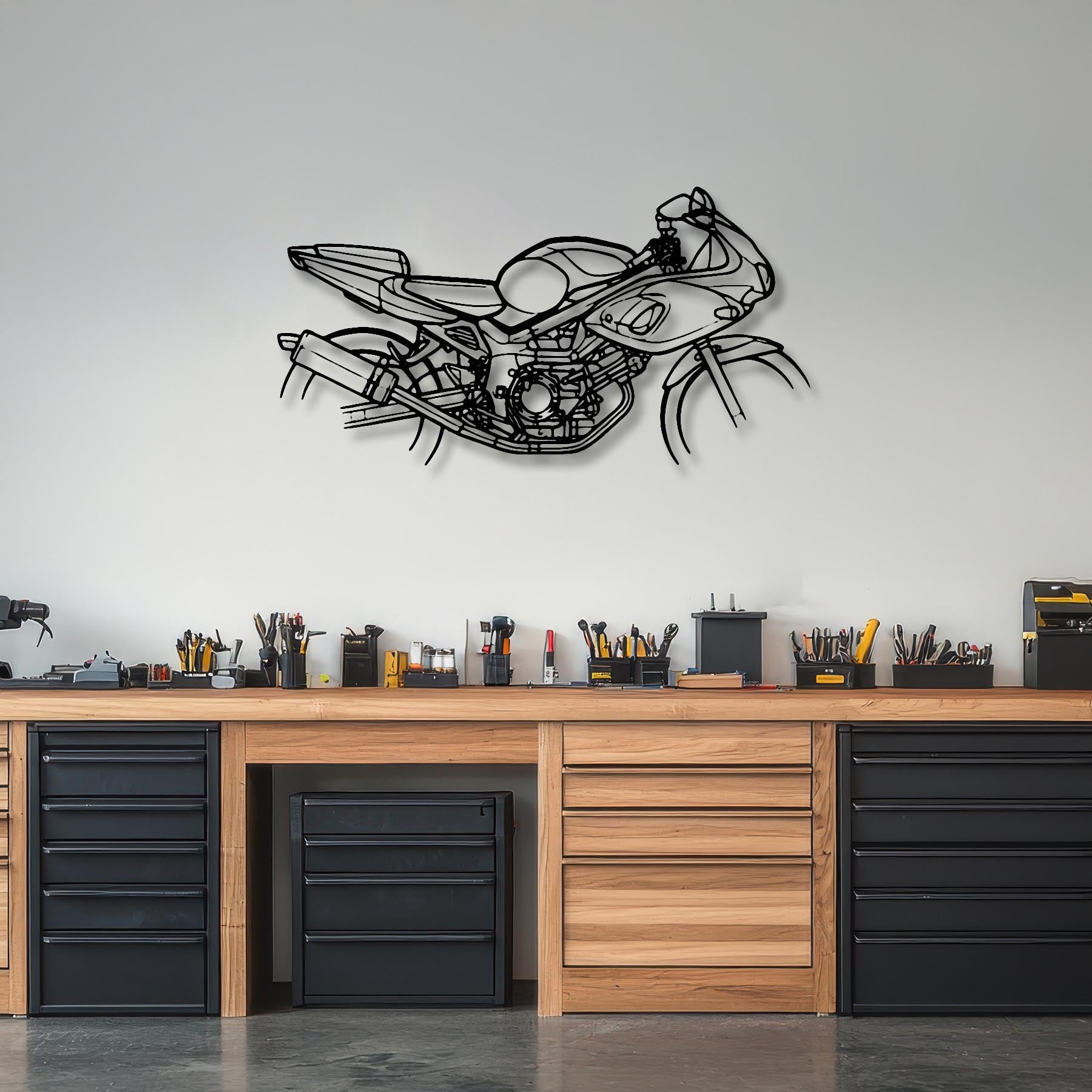 SV650 2002 Silhouette Metal Wall Art