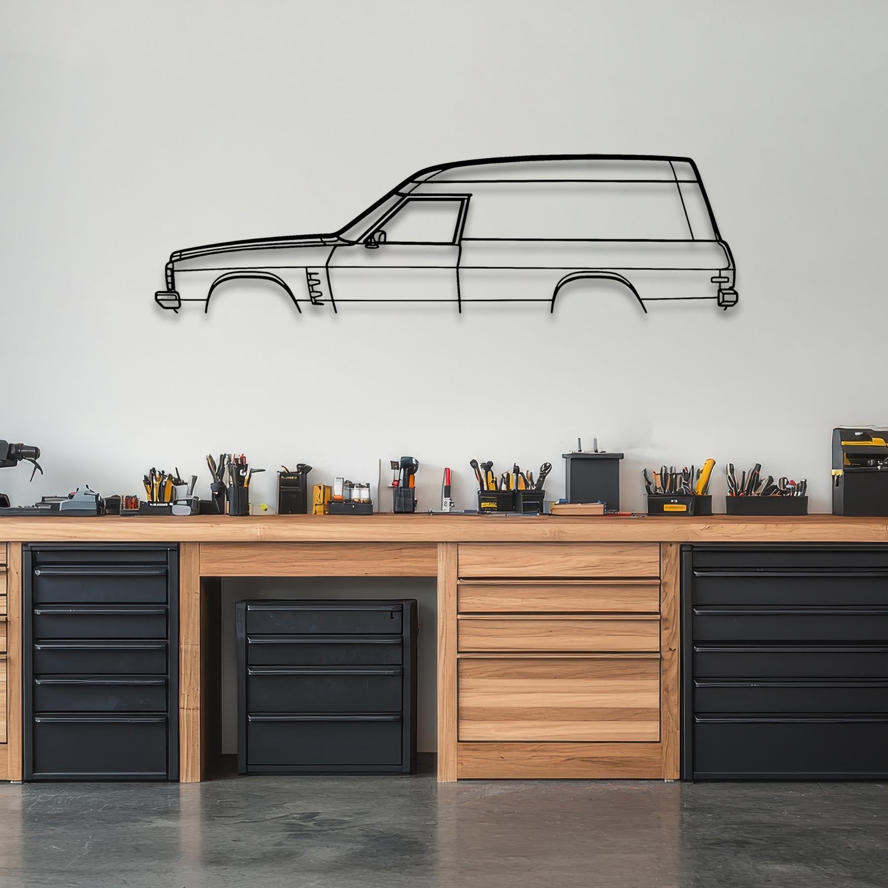 Sandman Panelvan 1975 Classic Silhouette Metal Wall Art