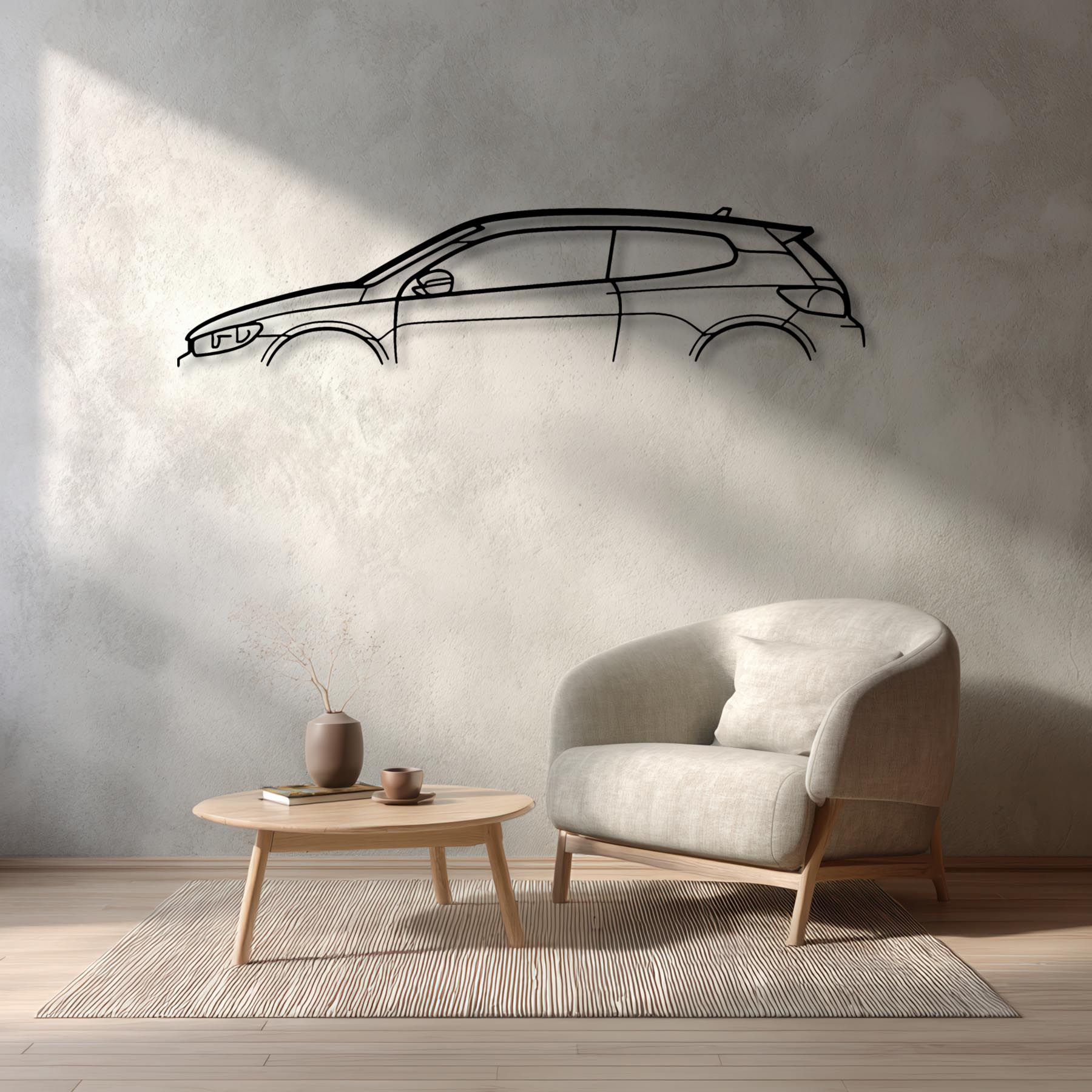 Scirocco 2008 Classic Silhouette Metal Wall Art