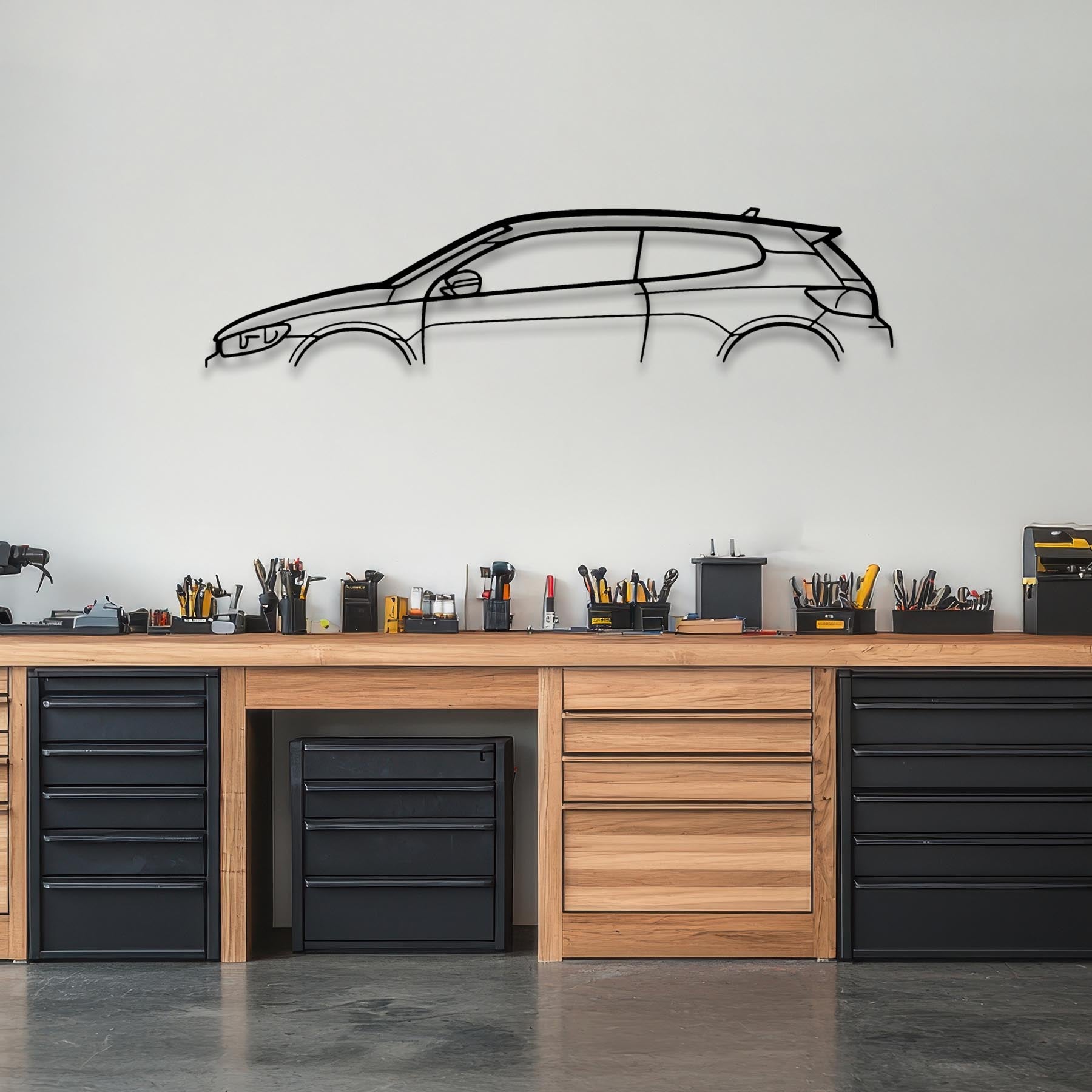 Scirocco 2008 Classic Silhouette Metal Wall Art