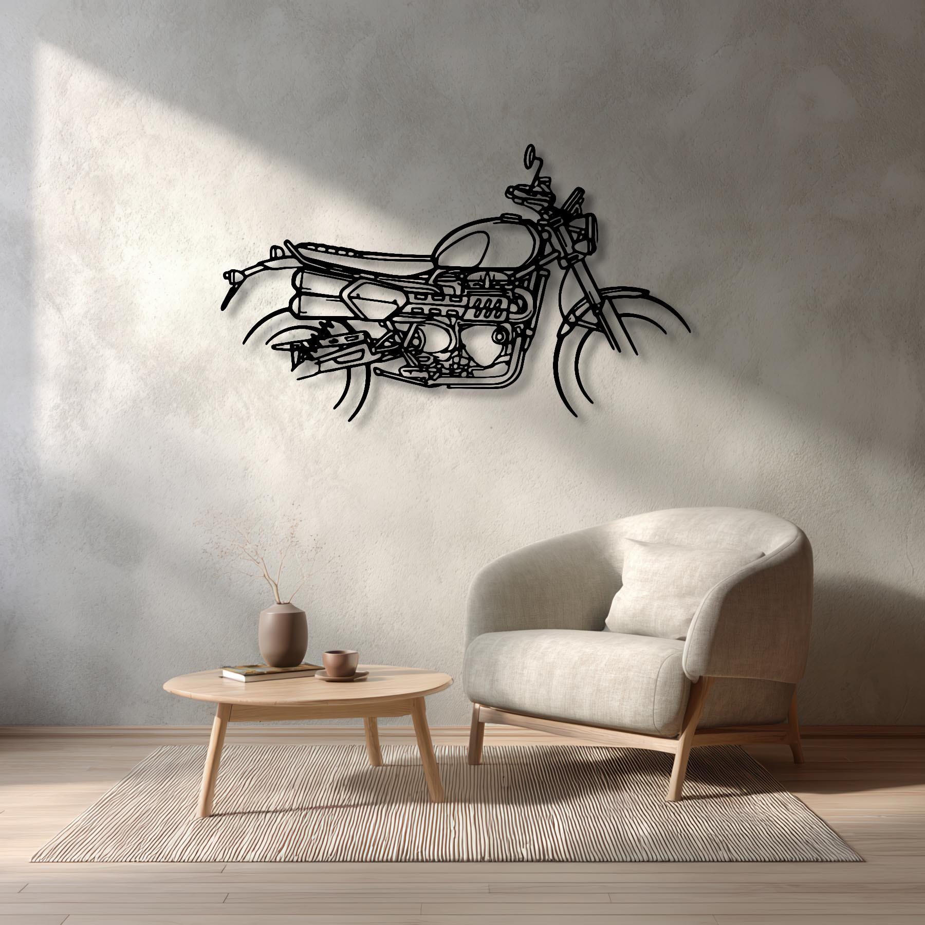 Scrambler 1200 XE 2022 Silhouette Metal Wall Art