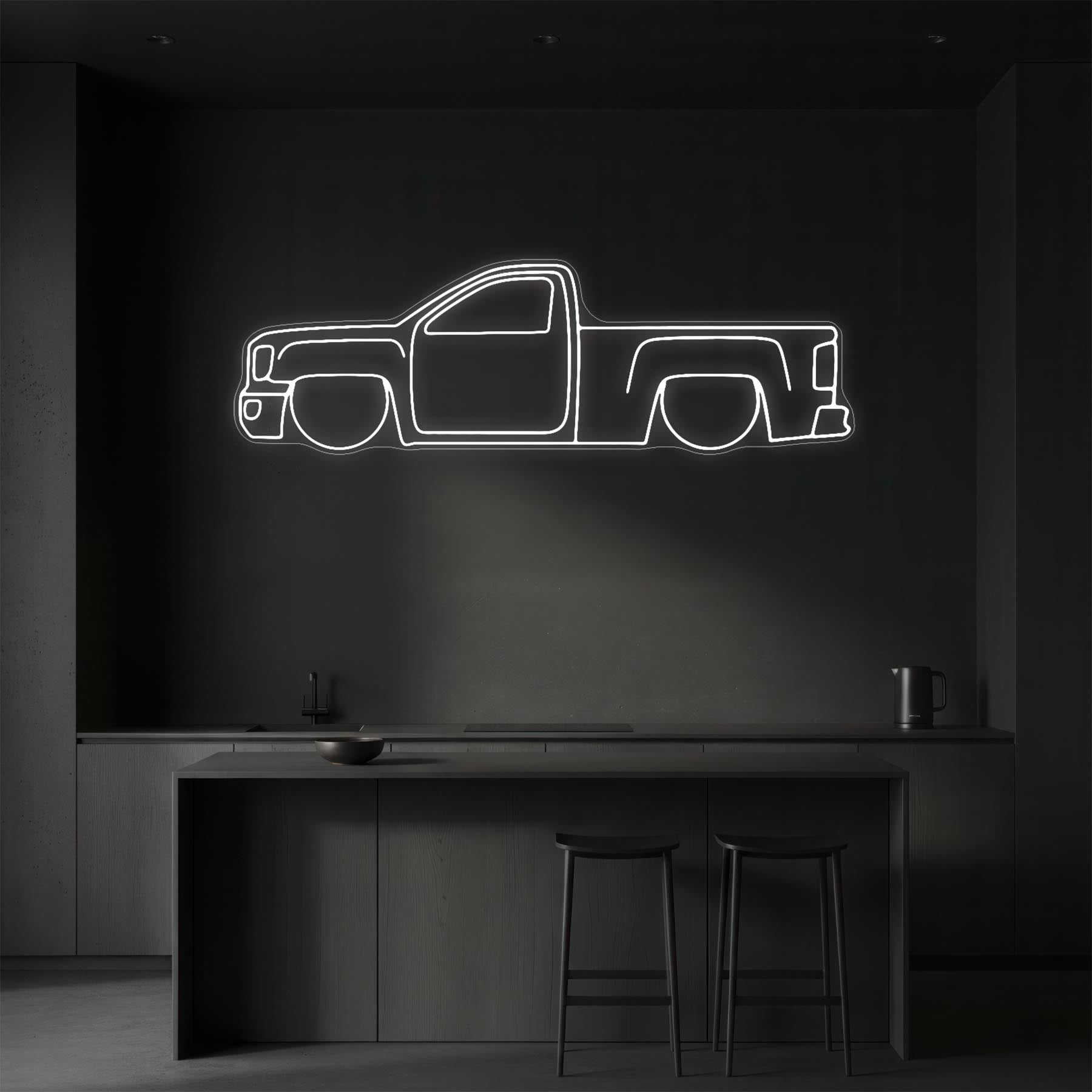 Sierra 1500 Neon Silhouette