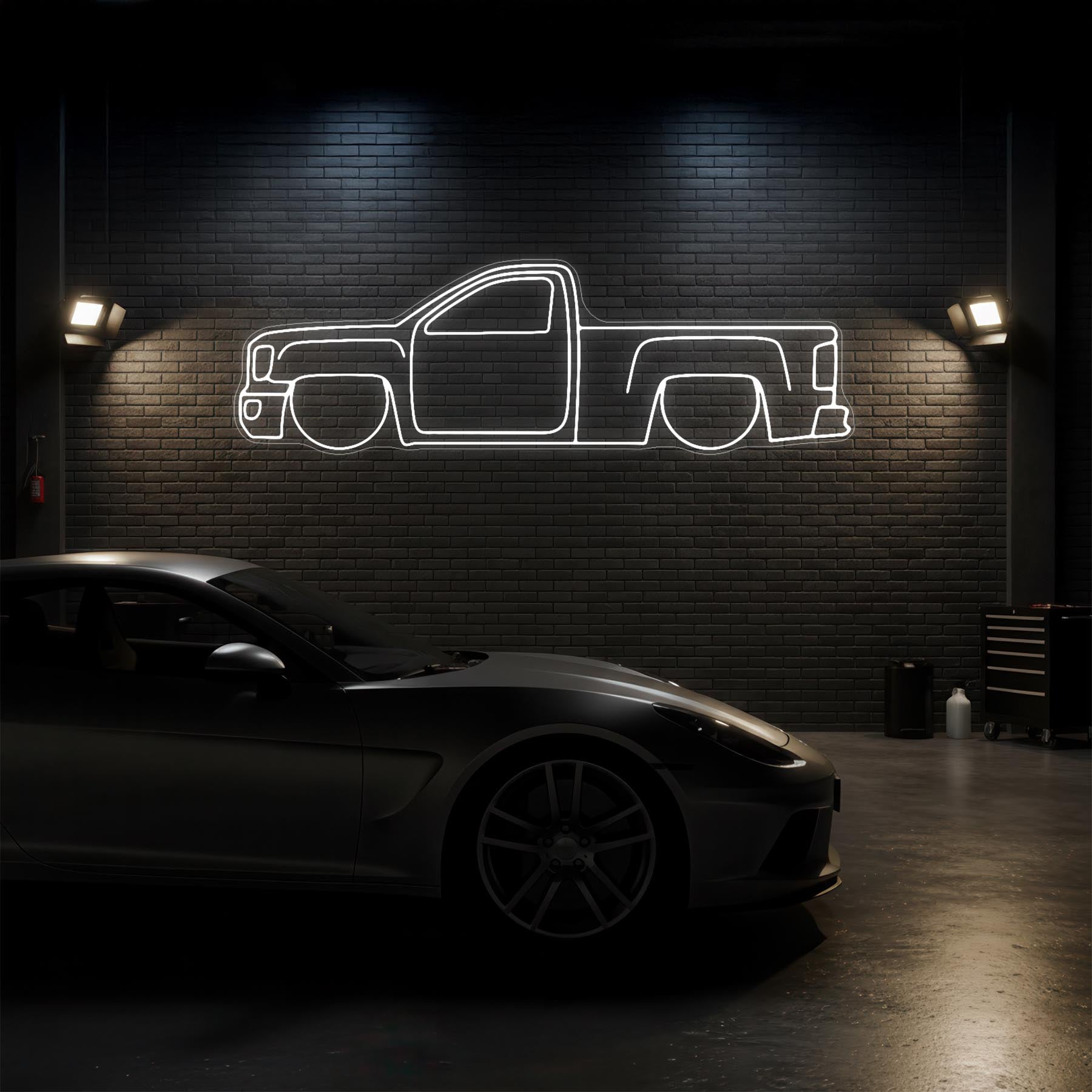 Sierra 1500 Neon Silhouette