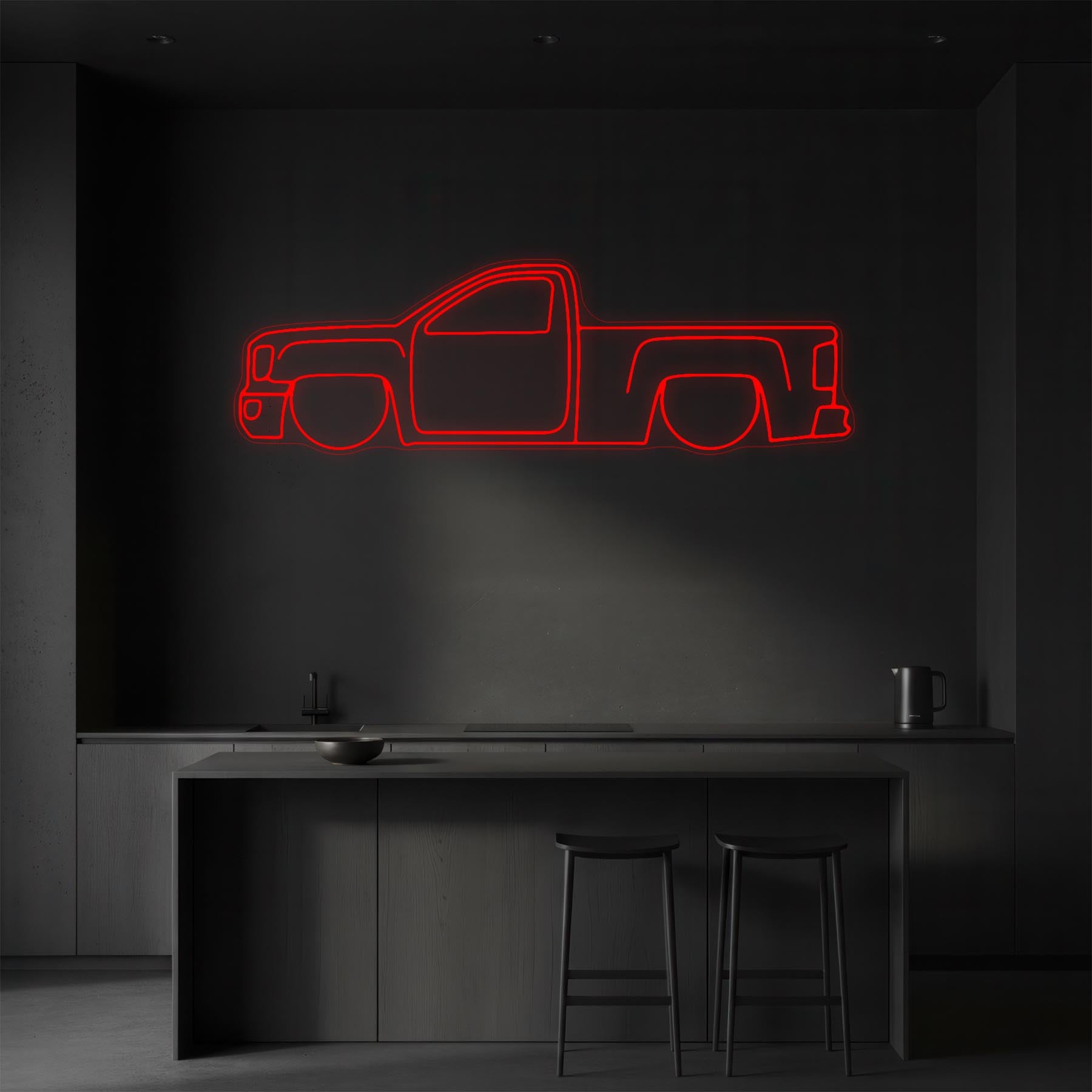 Sierra 1500 Neon Silhouette