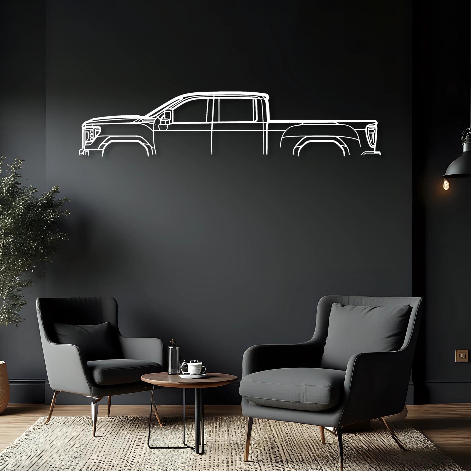 Sierra 2500 GT4 Classic Silhouette Metal Wall Art