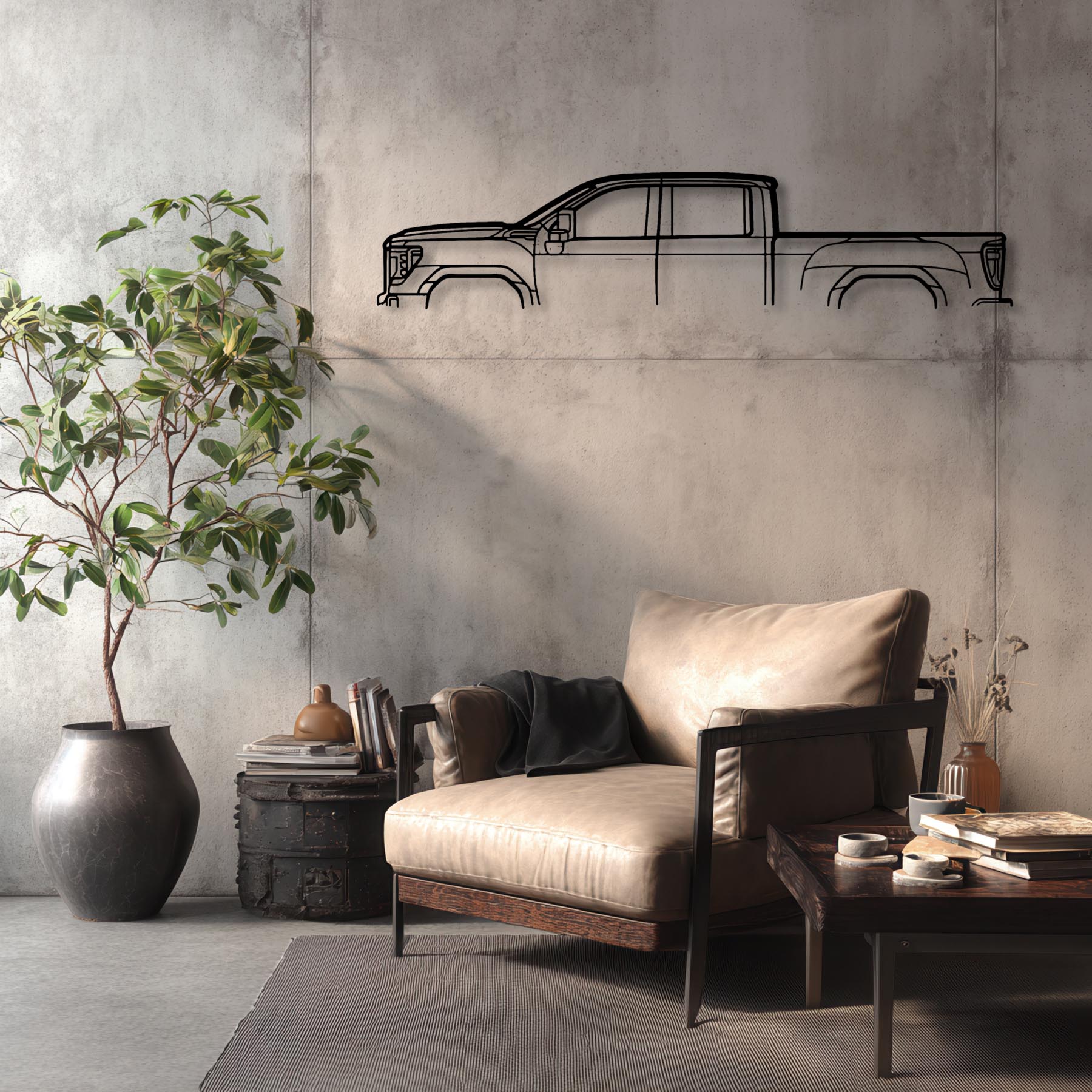 Sierra 2500 GT4 Classic Silhouette Metal Wall Art