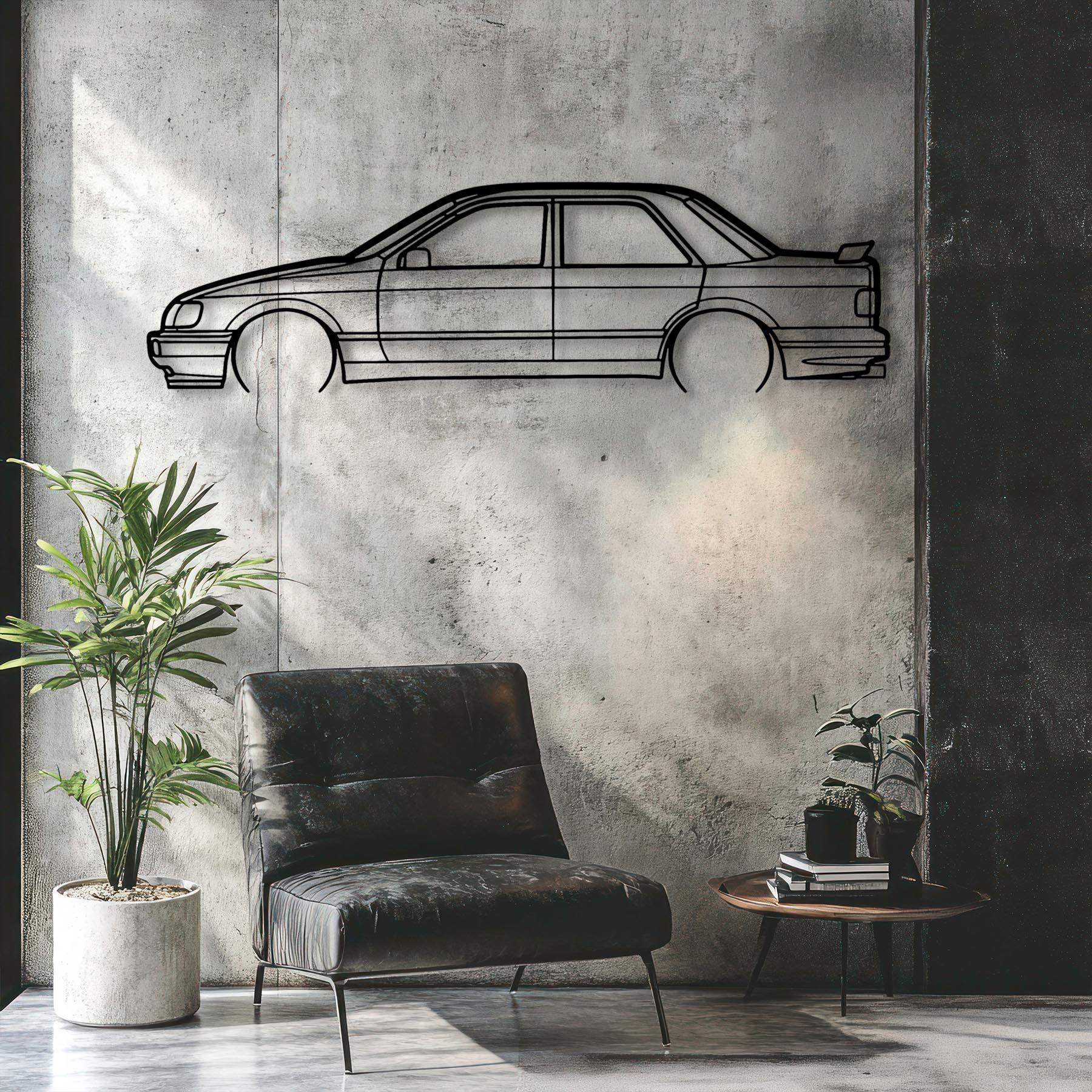 Sierra RS 1989 V2 Detailed Silhouette Metal Wall Art