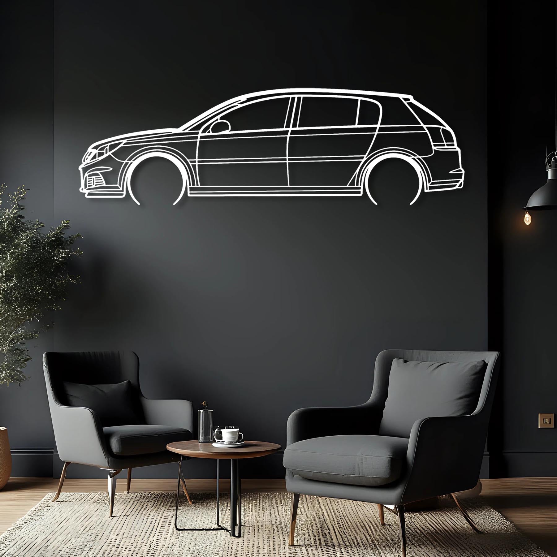 Signum V6 2006 Detailed Silhouette Metal Wall Art