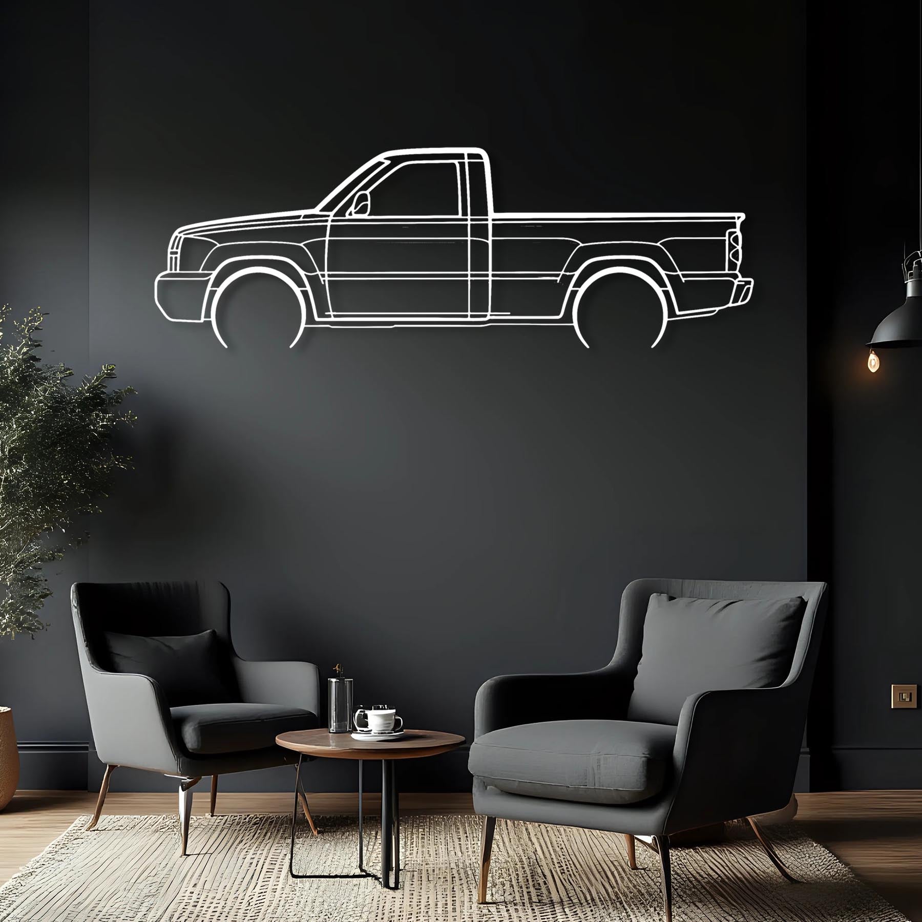 Silverado 2005 Detailed Silhouette Metal Wall Art