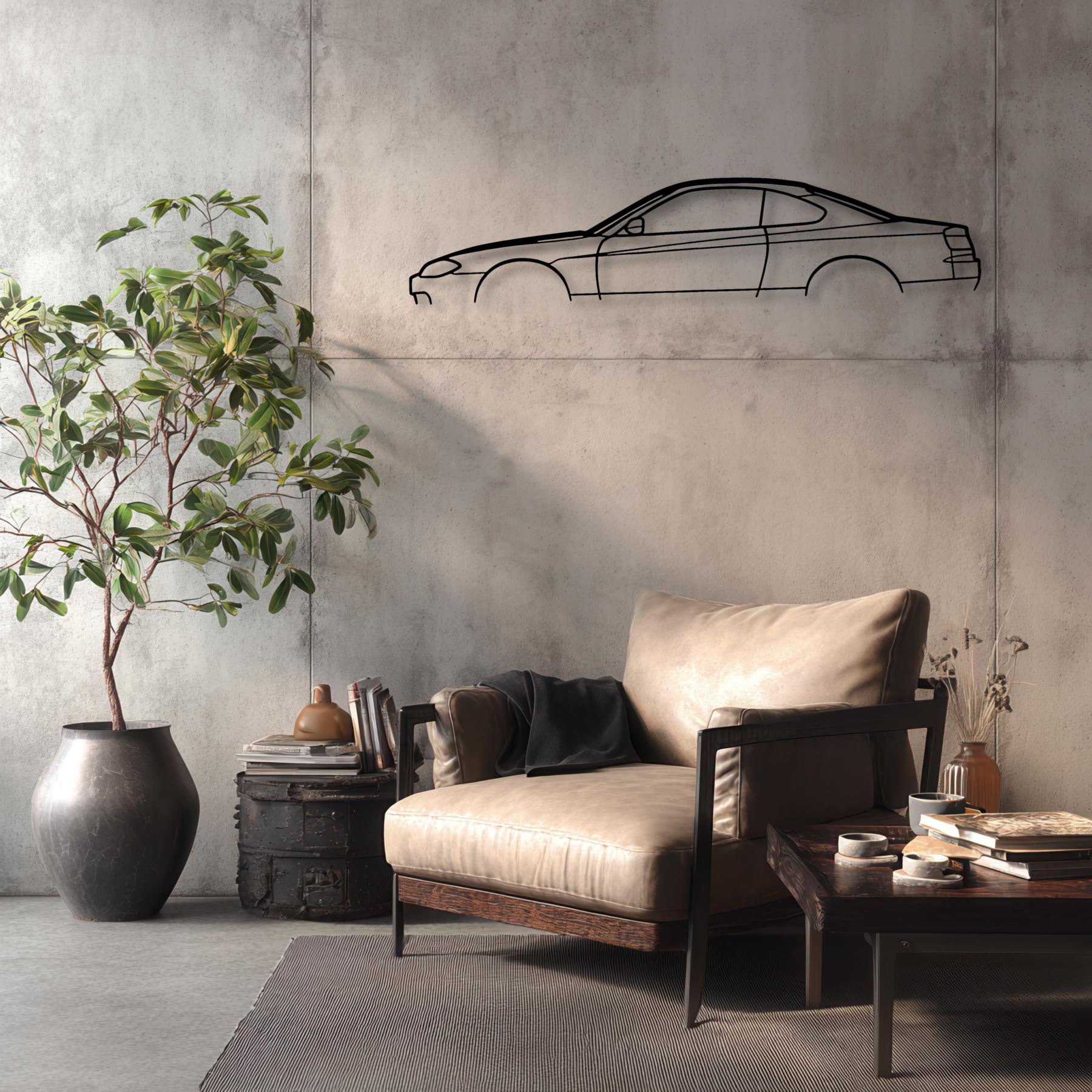 Silvia S15 Classic Silhouette Metal Wall Art