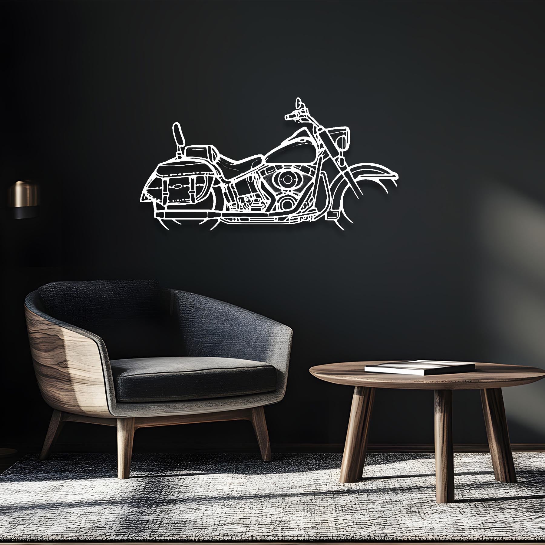 Softail 2004 Silhouette Metal Wall Art