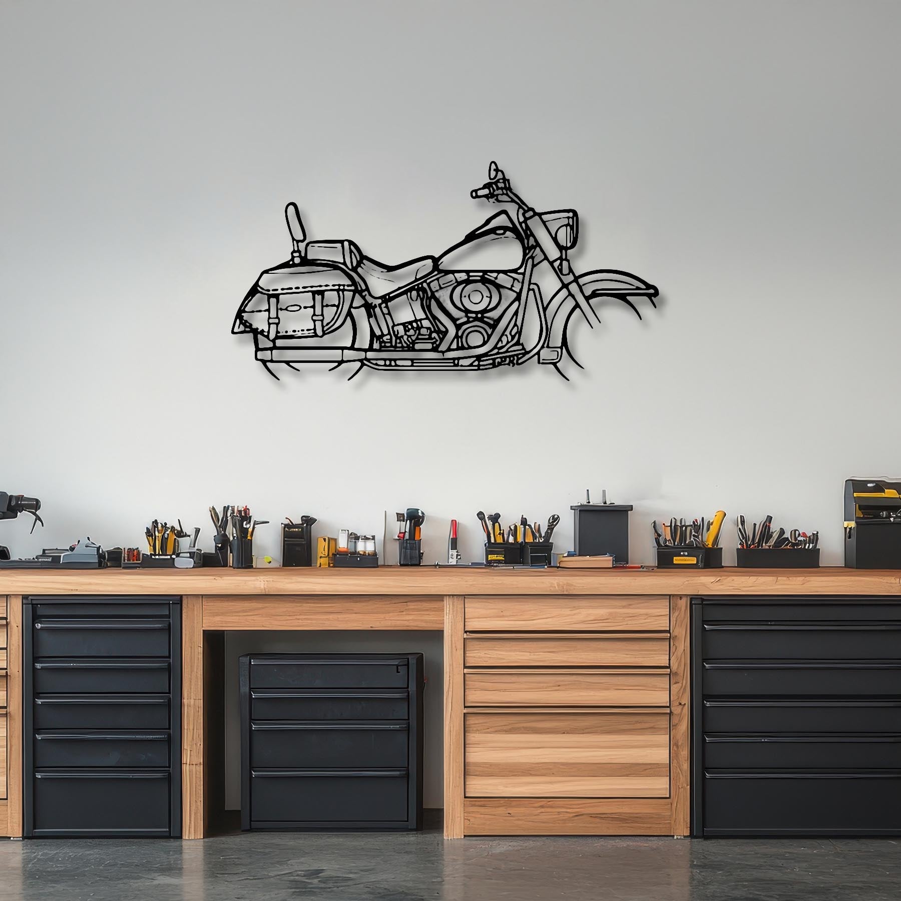 Softail 2004 Silhouette Metal Wall Art
