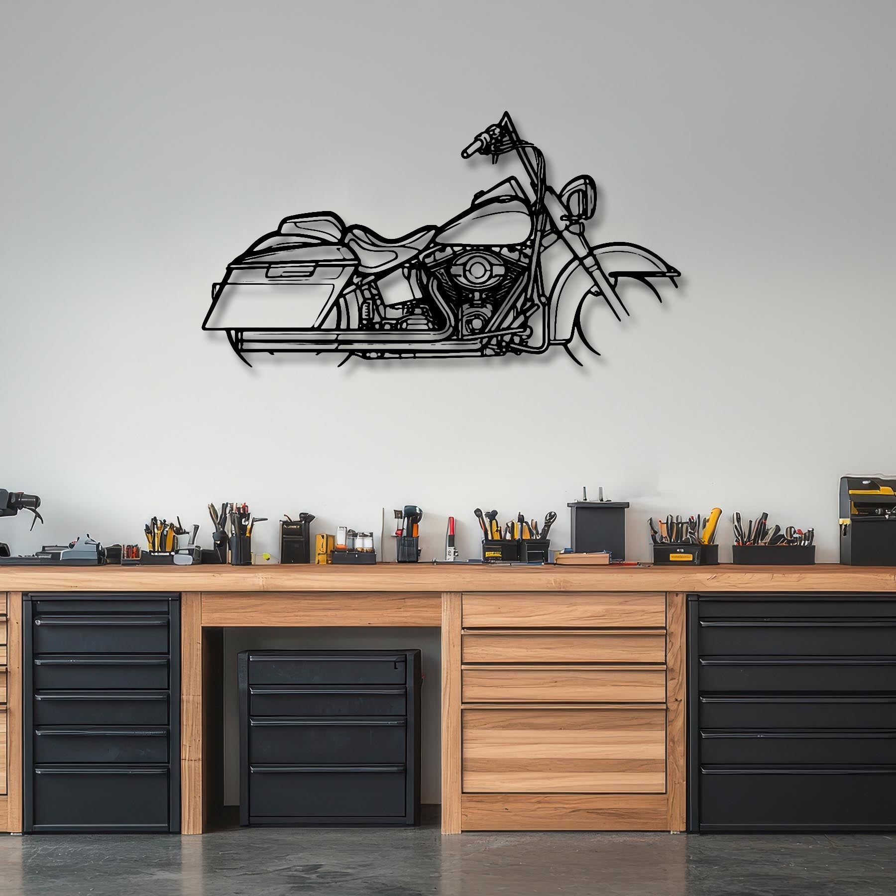 Softail Deluxe 2007 Silhouette Metal Wall Art