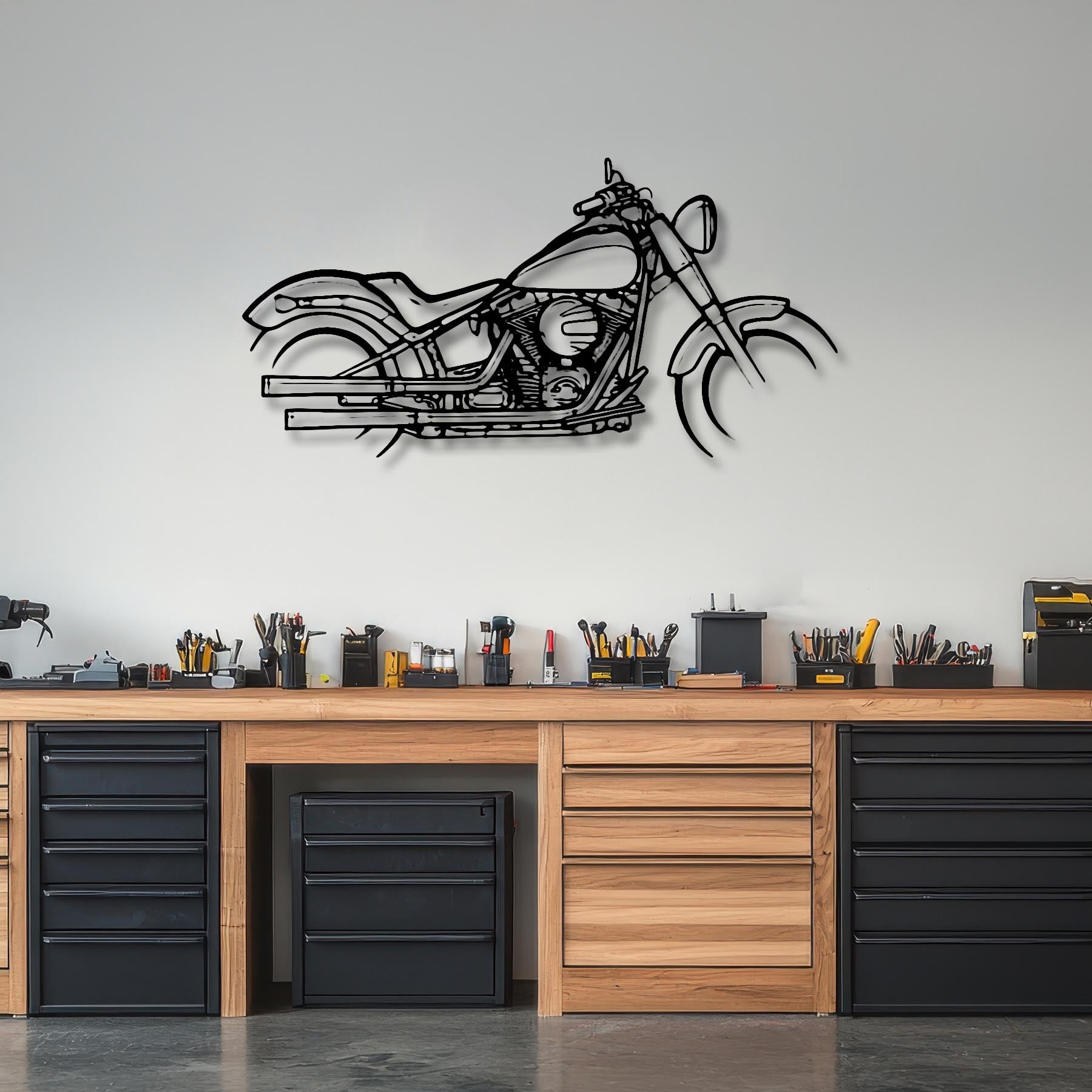 Softail Slim 2017 Silhouette Metal Wall Art