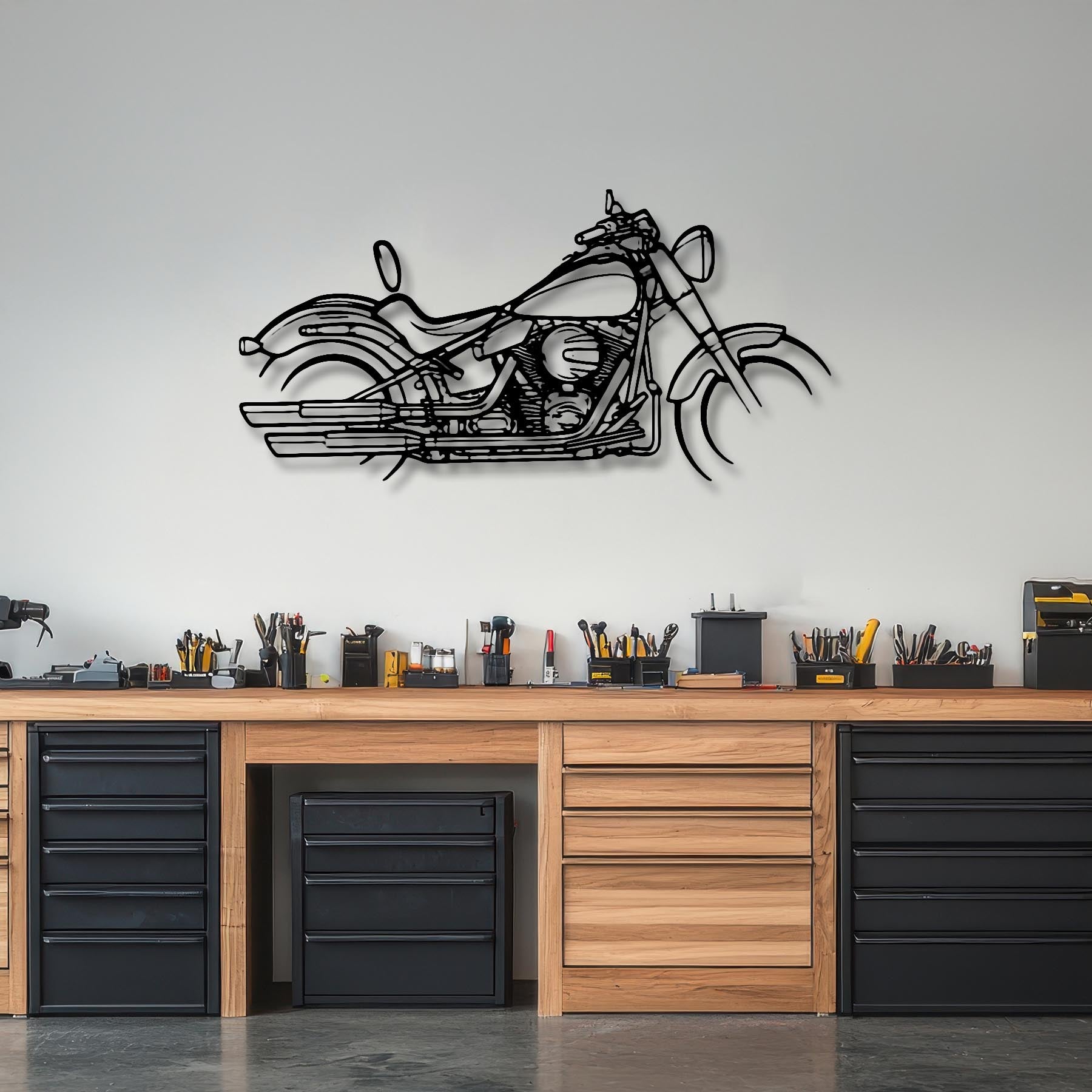 Softail Slim S 2017 Silhouette Metal Wall Art