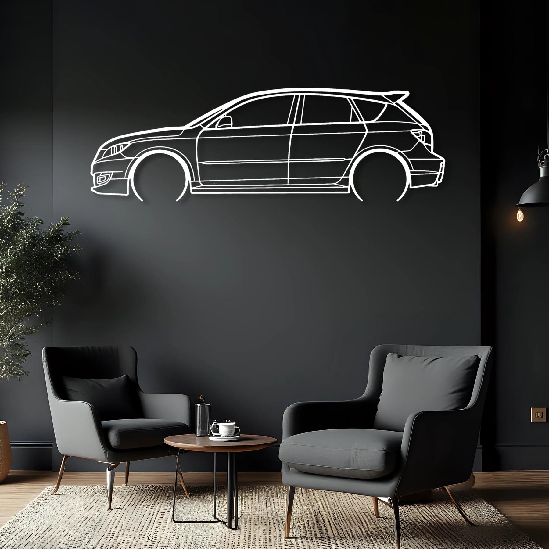 Speed 3 2008 Detailed Silhouette Metal Wall Art