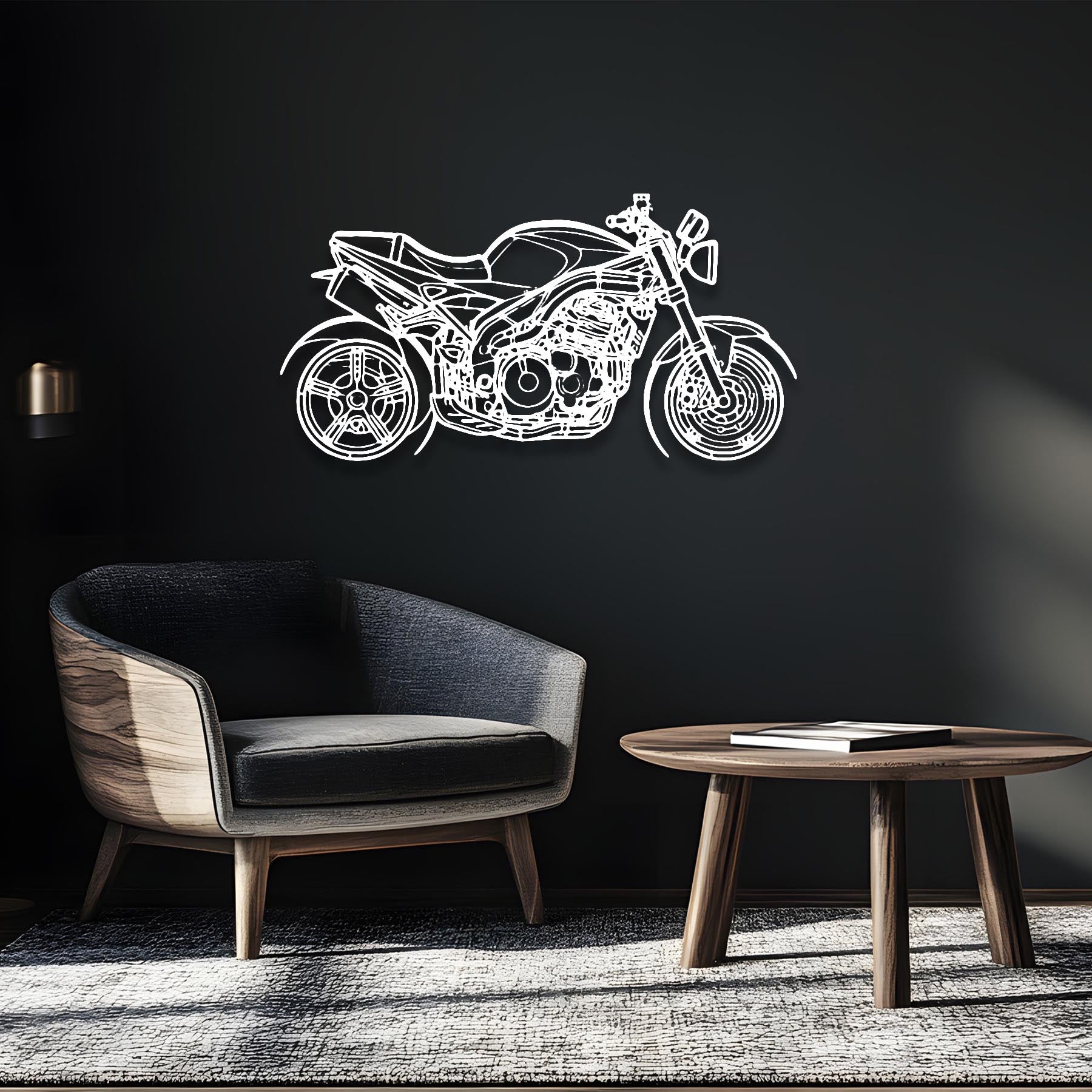 Speed Triple 2007 Silhouette Metal Wall Art