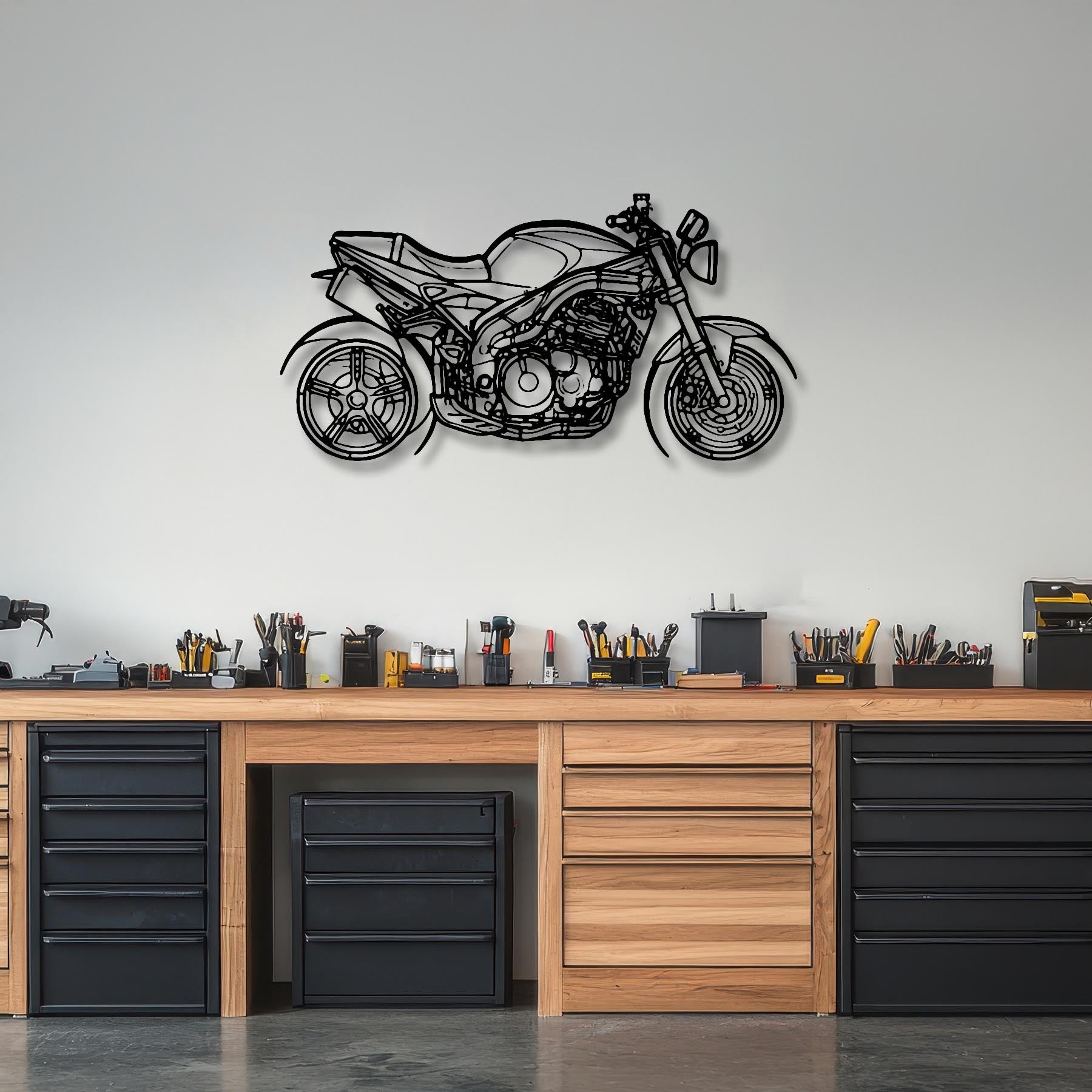 Speed Triple 2007 Silhouette Metal Wall Art
