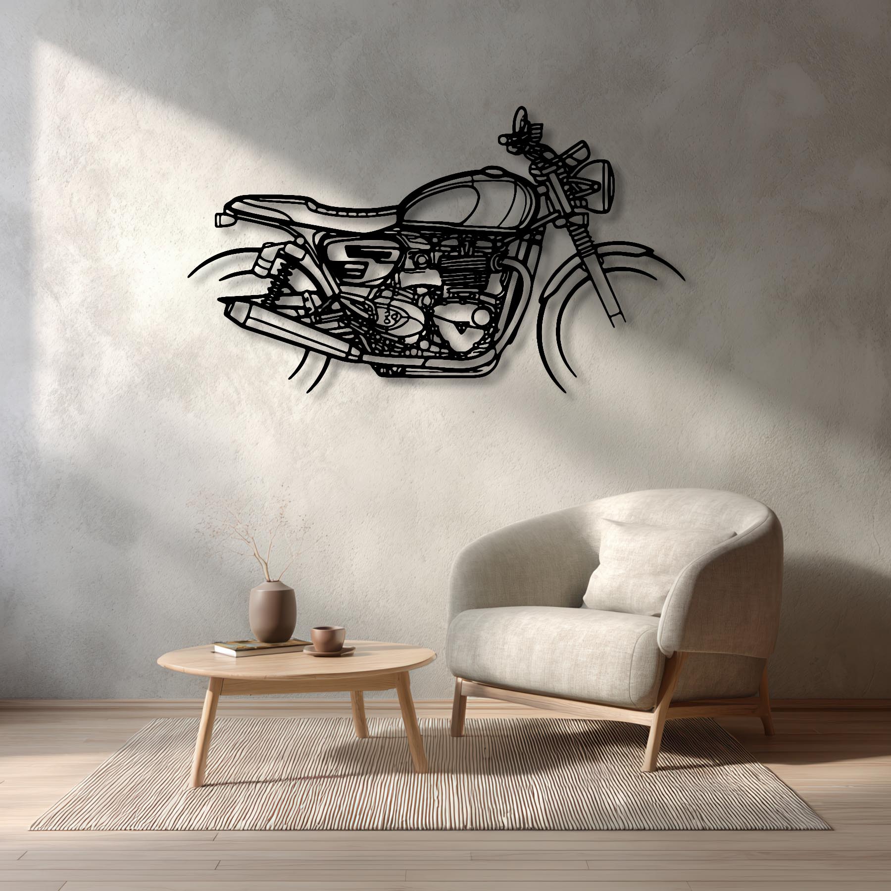 Speed Twin 2019 Silhouette Metal Wall Art