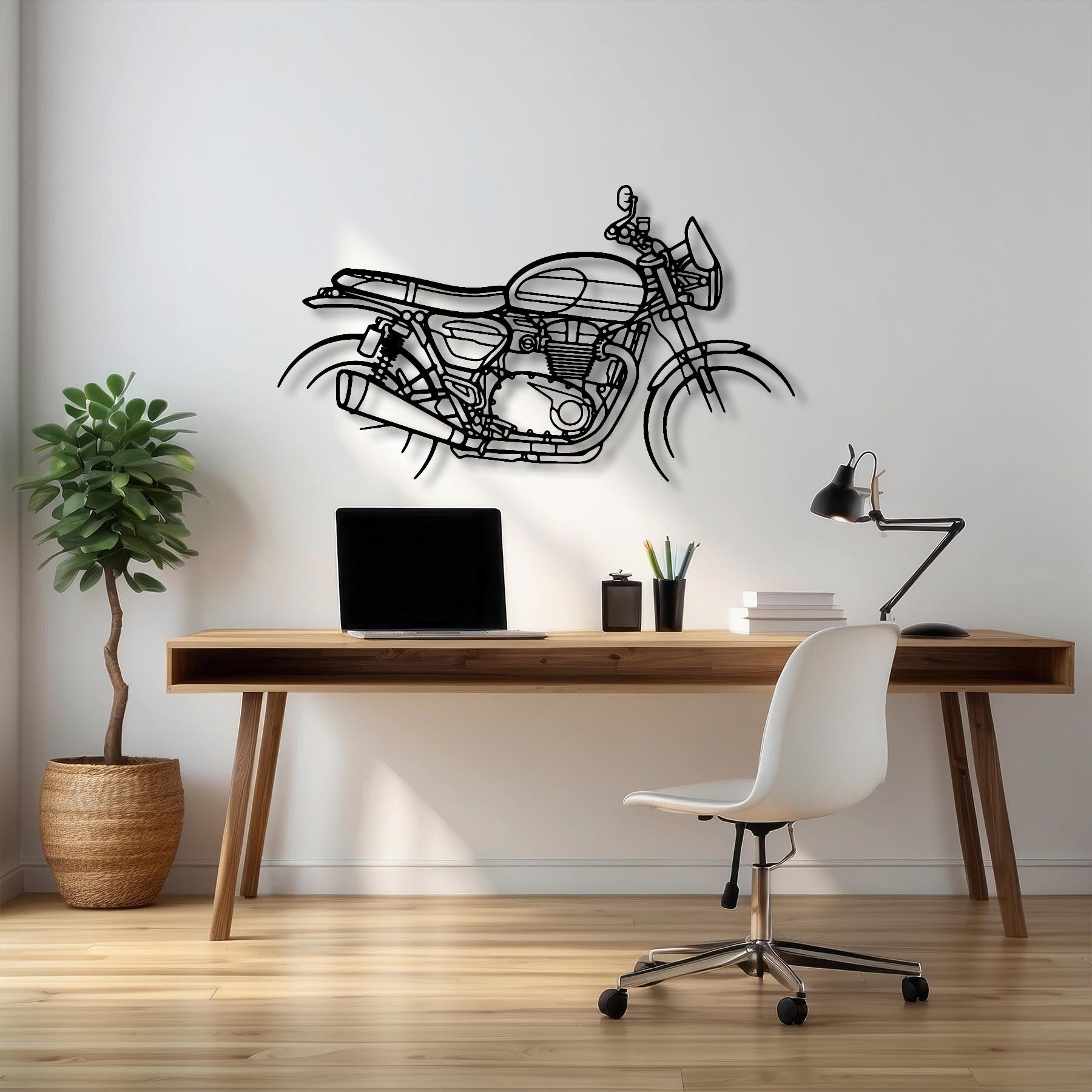 Speed Twin Silhouette Metal Wall Art