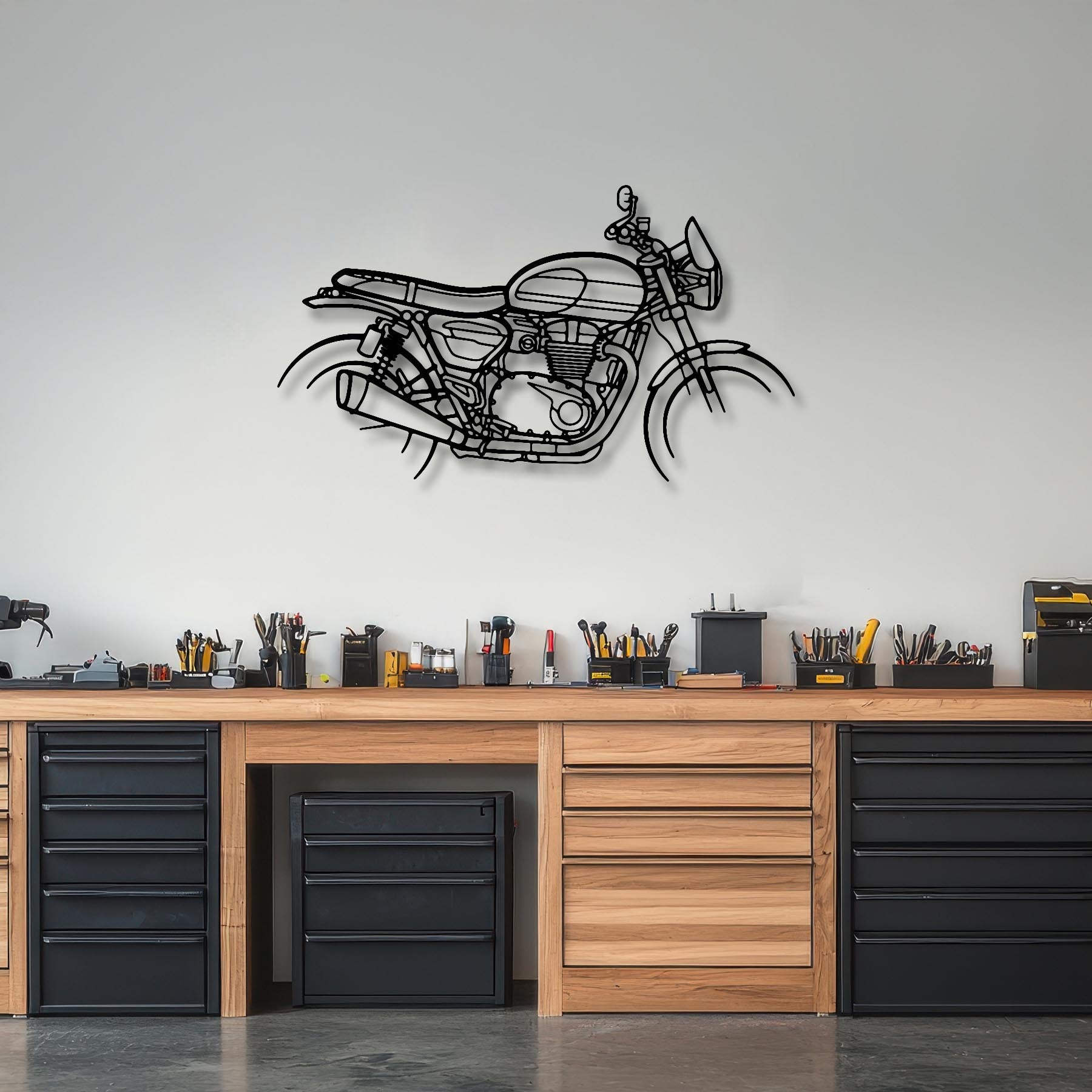 Speed Twin Silhouette Metal Wall Art